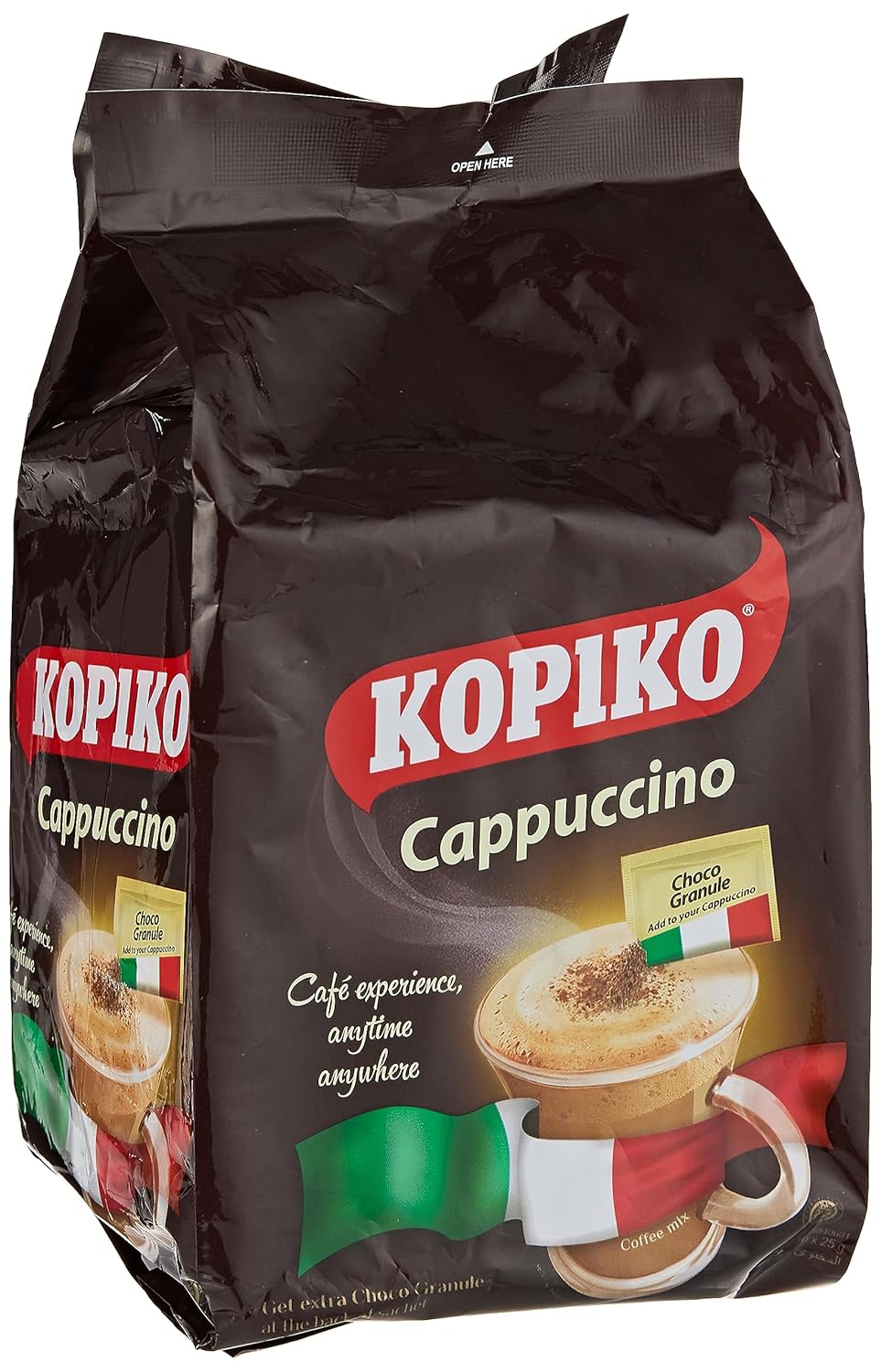 Kopiko Kopiccino with Choco Granule - Instant Cappuccino flavor coffee (10 sachets)