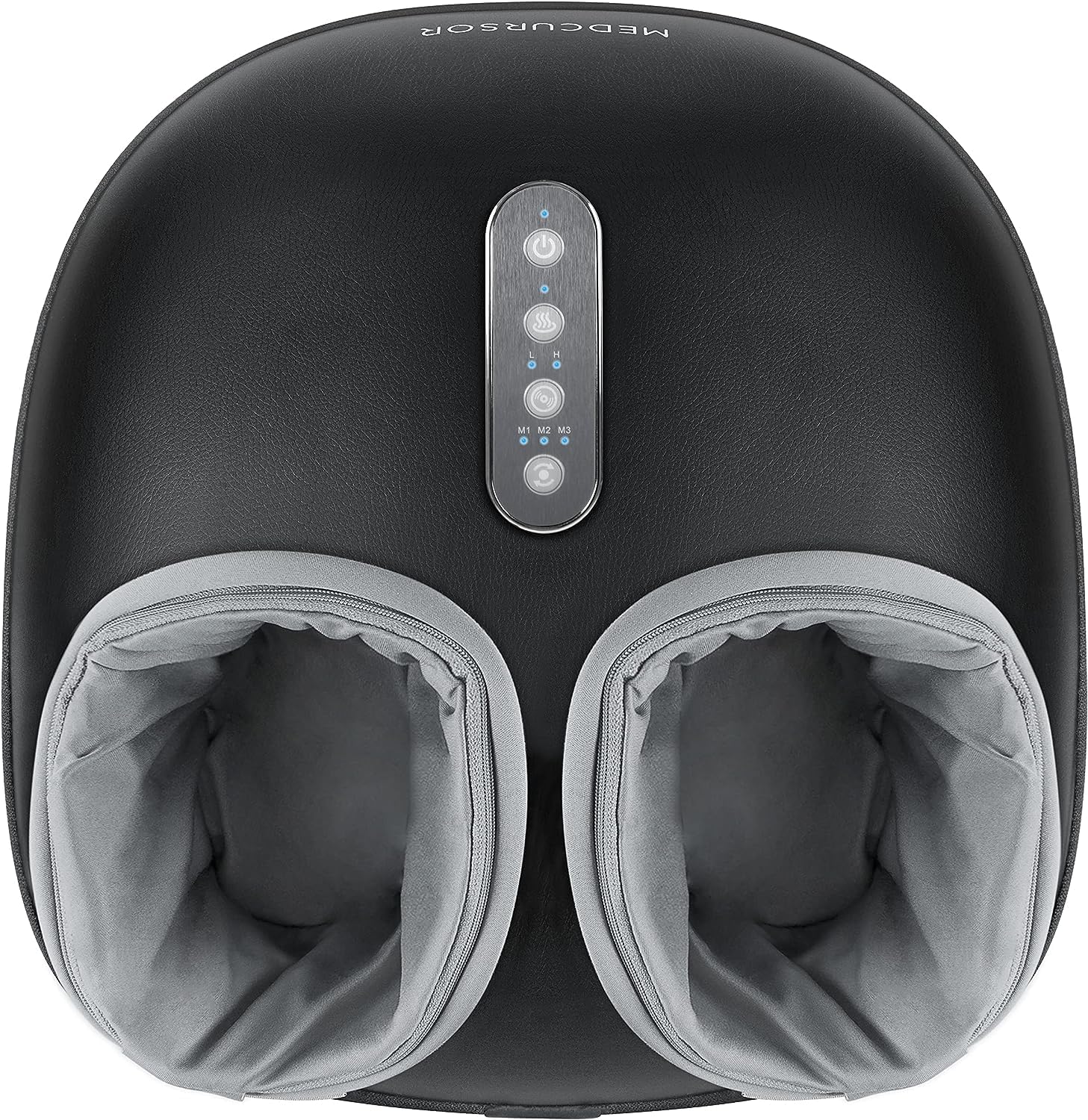 Medcursor Foot Massager Machine with Heat Function, Deep Kneading Massager, Multi-Level Settings & Adjustable Intensity for Home or Office Use (Black)
