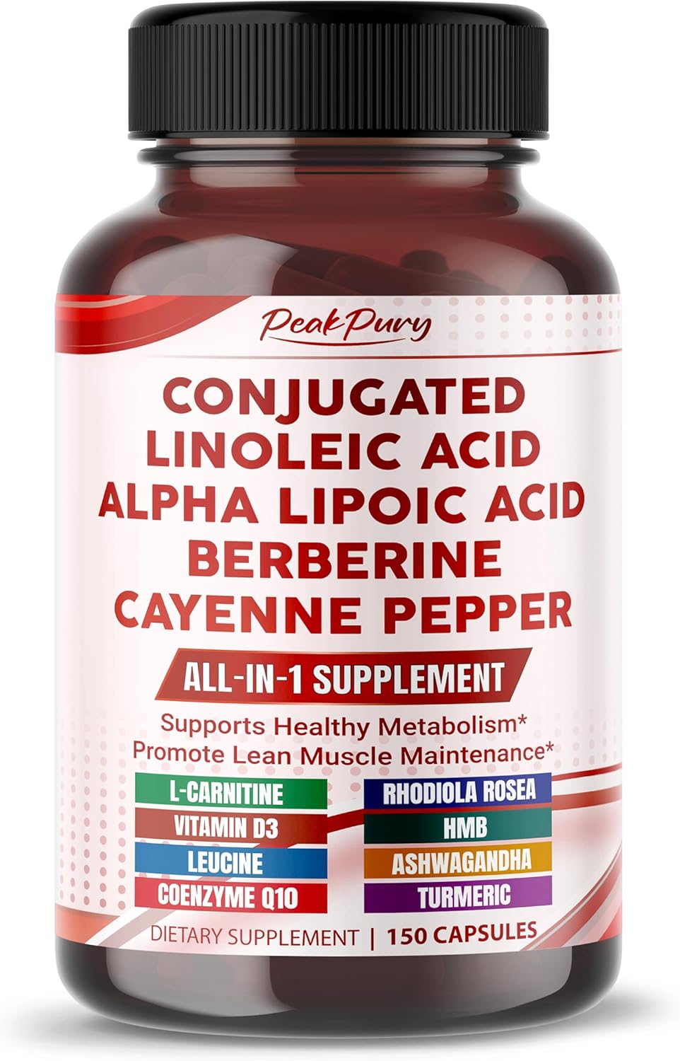 Premium All-in-1 CLA, Alpha Lipoic Acid, Berberine & Cayenne – Supports Metabolism & Lean Muscle Maintenance – Made in The USA – 150 Capsules