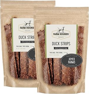 Farm Hounds - Duck Strips - Premium Natural Duck Jerky for Dogs - Made from 100% Humanely Raised Duck - Break-to-Size - Great for Training & Treats - No Added Fillers - Made in USA - 4.5 oz - 2 Pack