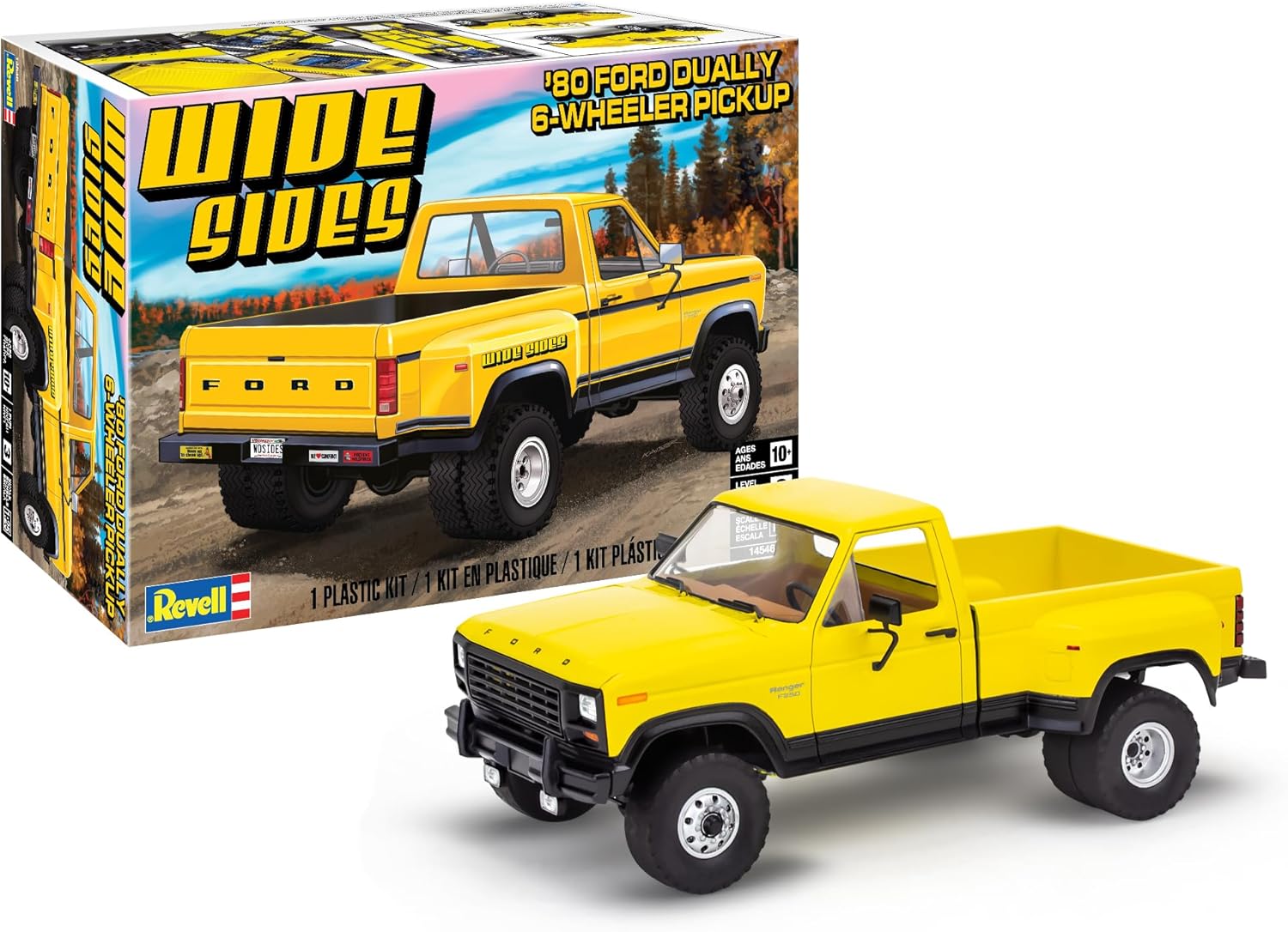 Revell 14546 1980 Ford Dually Pickup Truck 1:25 Scale 40-Piece Skill Level 4 Model Building Kit