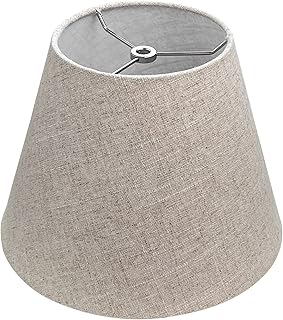 Tootoo Star Barrel White Small Lamp Shade for Table Floor Lamps Replacement, 6x10x7.5 Inch, Fabric Cloth,Spider Model (Brown)