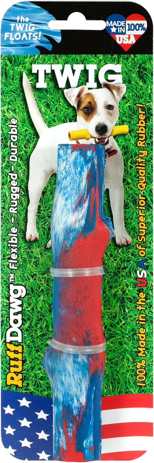 Ruff Dawg Twig Rubber Dog Toy Assorted Colors