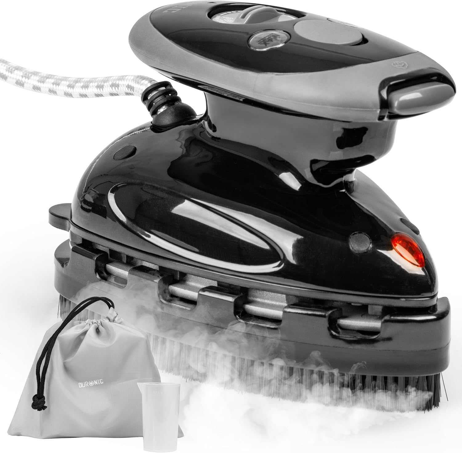 Duronic Travel Iron Si2 BK Mini Irons, 50ml Tank, Steam Iron, 375W Lightweight Portable Ironing, Compact, Variable Heat Settings For Holiday Quilting Patchwork Applique Craft - Black