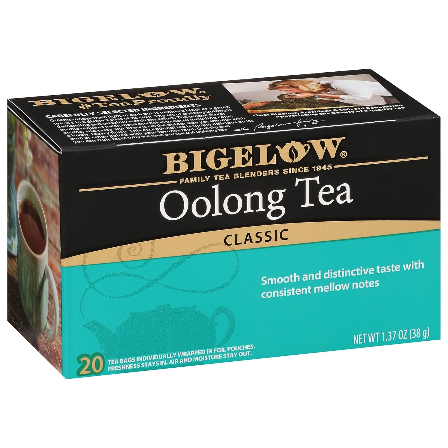 Bigelow Tea Oolong Tea, Caffeinated Tea with Fresh, Smooth Taste, 20 Count Box (Pack of 6), 120 Total Tea Bags