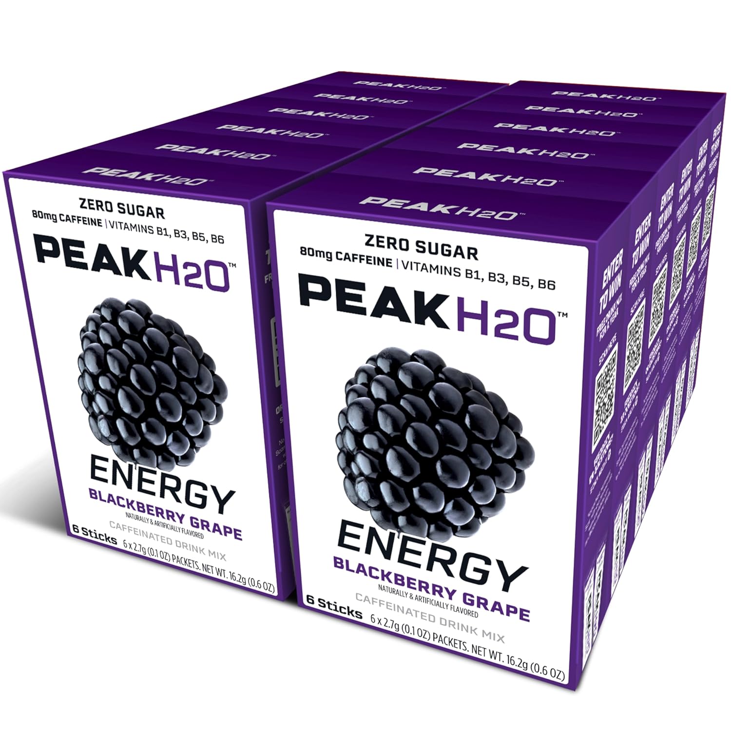 PeakH20 Electrolytes Powder Hydration Packets (Blackberry)
