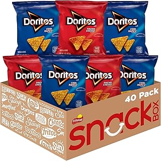 Doritos Flavored Tortilla Chips, Favorites Variety Pack (Nacho Cheese and Cool Ranch), 1 Ounce (Pack of 40)