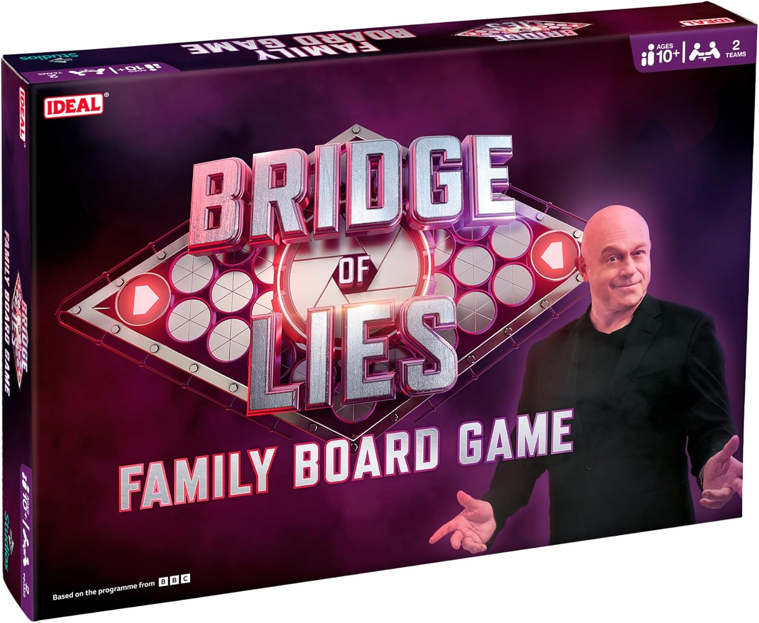 IDEAL | Bridge of Lies: Family Quiz Board Game | Family TV Show Board Game | For 2 Teams of Players | Ages 10+
