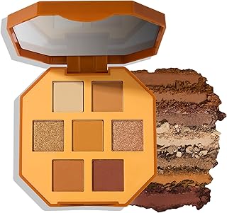 Julep Eyeshadow 101 Pro Powder Palette -Turmeric Latte - 7 Shade Matte & Shimmer Eyeshadows - Great for travel- Blendable & Buildable Eye Makeup Palette
