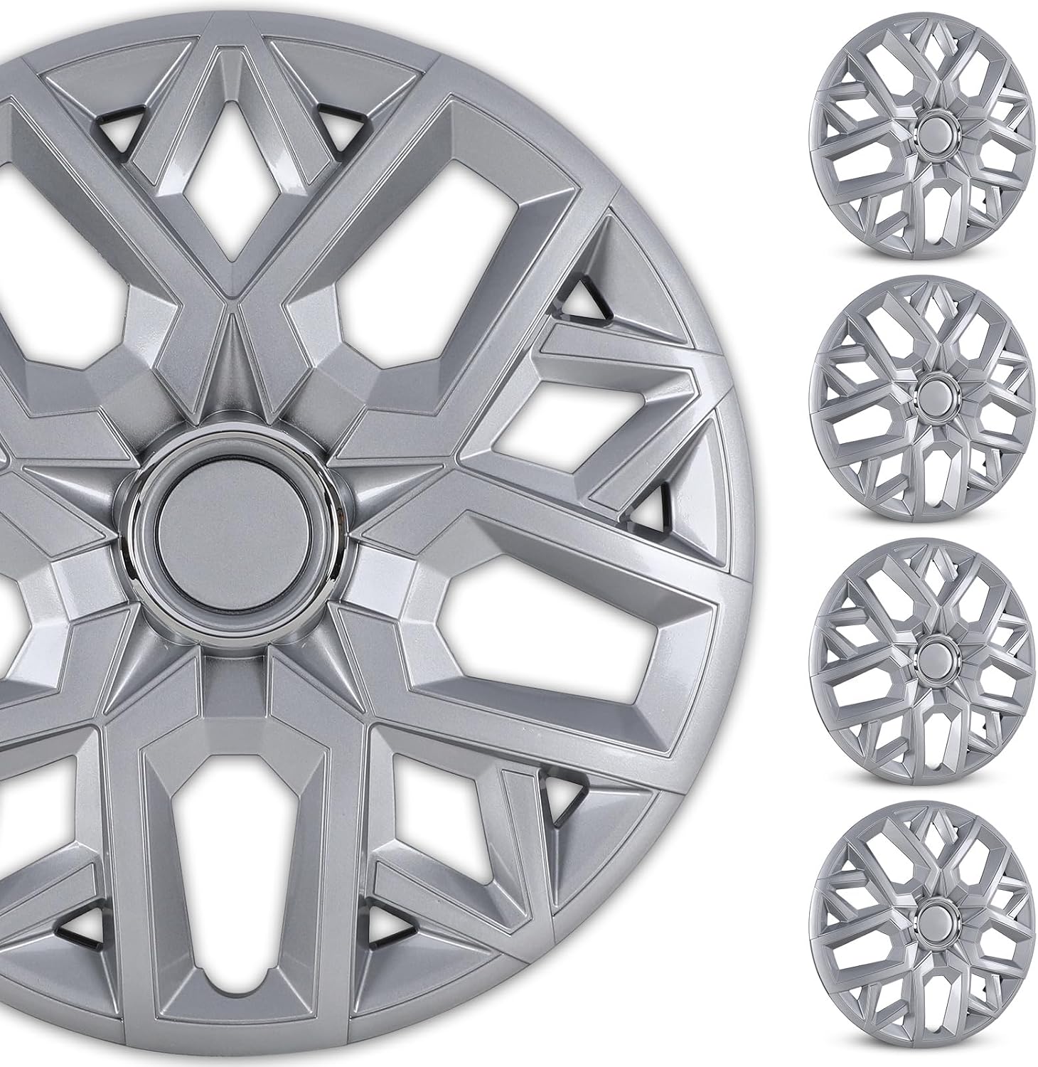 WOLFSTORM 15’’ Universal Hubcaps for Steel Wheel Rims Cover R15 Car Hubcaps