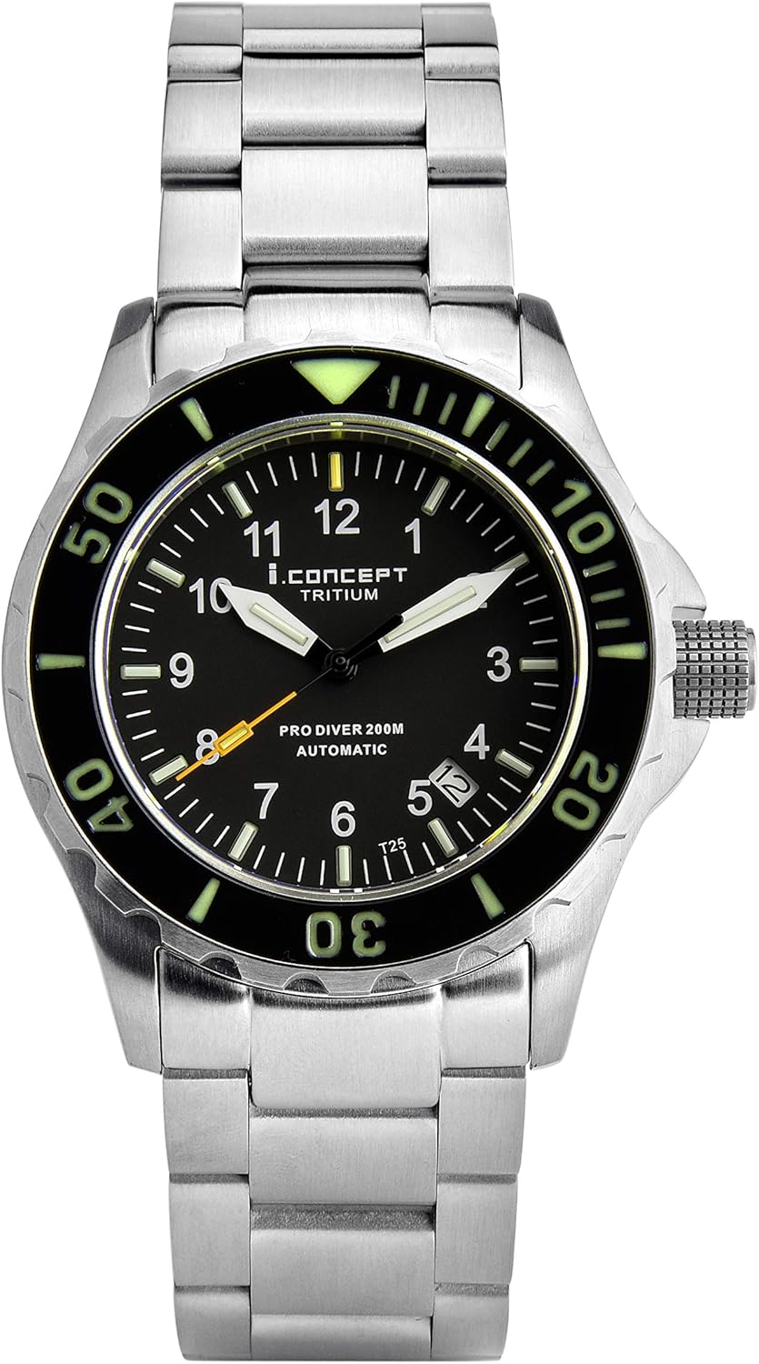 I.Concept Japan Automatic Sapphire tritium GTLS Self Luminous Diver Watch