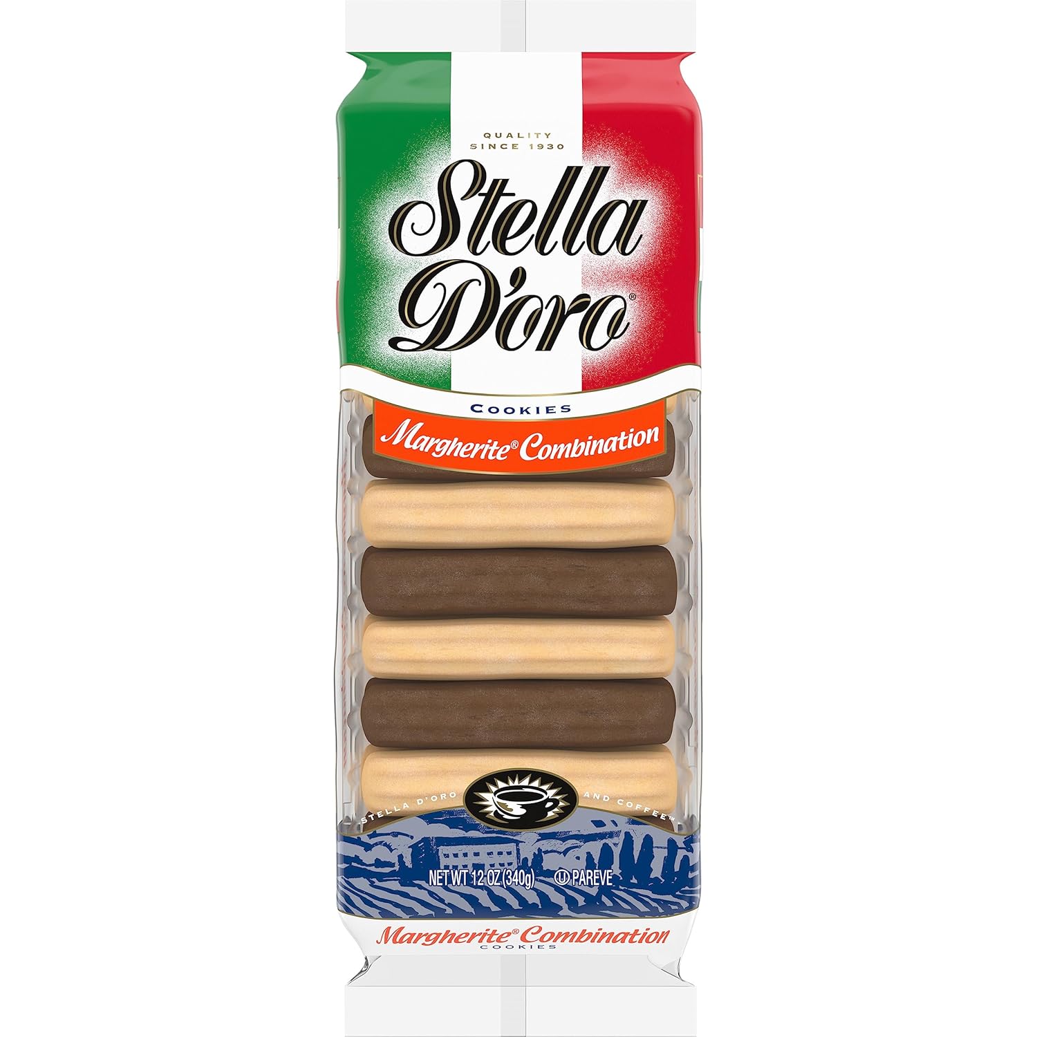 Stella D'oro Cookies, Margherite Combination Chocolate & Vanilla Cookies, 12 Oz