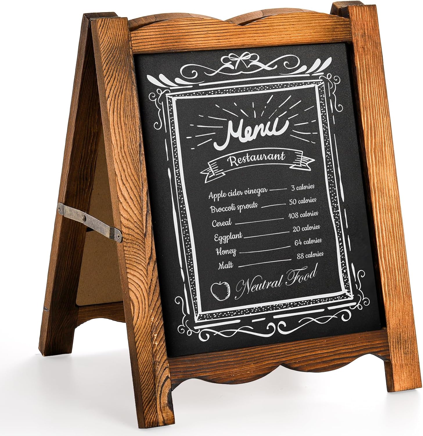Tosnail 11" x 14" Framed Tabletop Chalkboard Signs, Double-Sided Chalk Board Magnet Board, Decorative Bulletin Boards, Rustic Wooden Blackboard, Small Menu Board for Home, Kitchen, Crafts, Party Decor