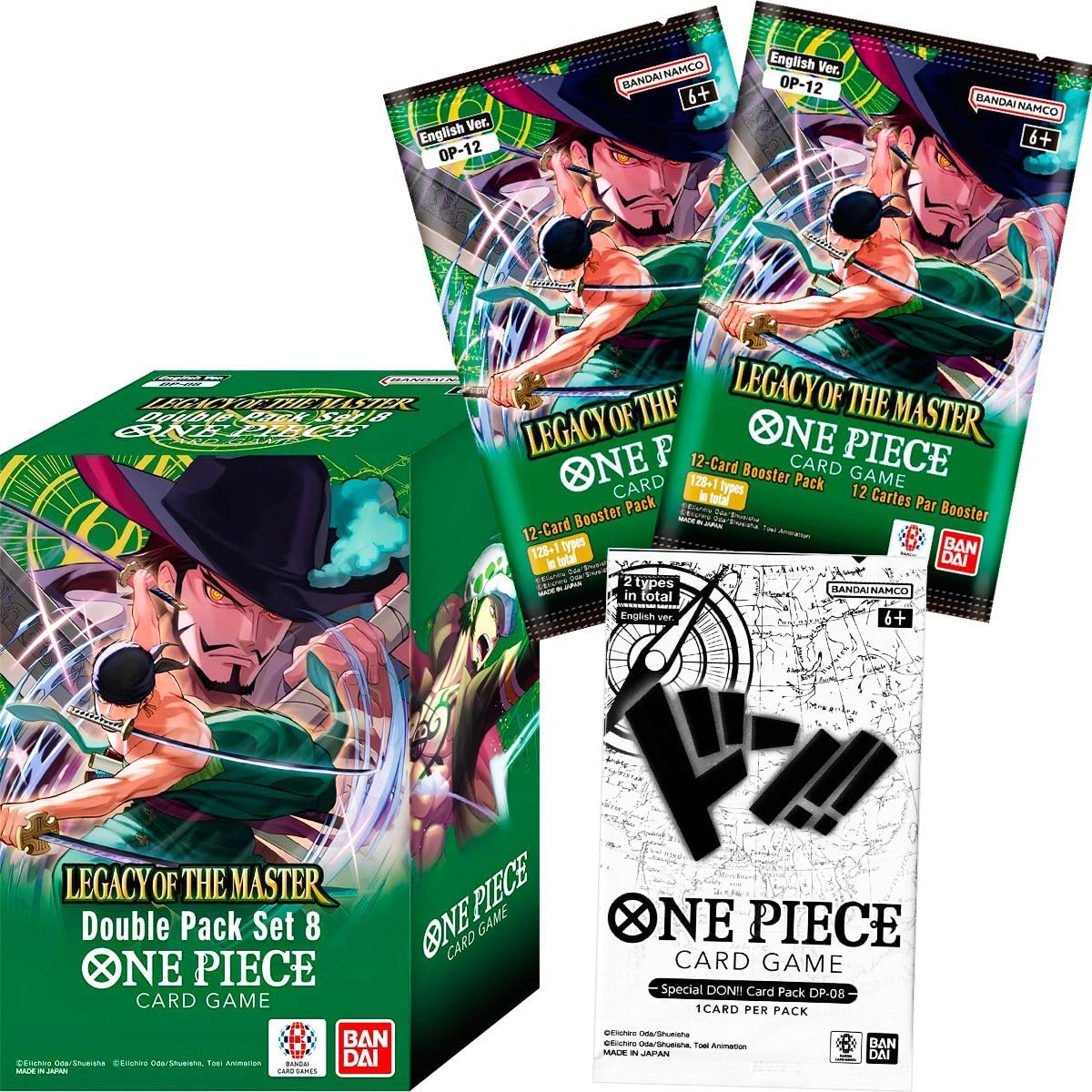 BANDAI One Piece TCG: Legacy of The Master Double Pack Set Vol. 08 (DP-08) - 2 Packs
