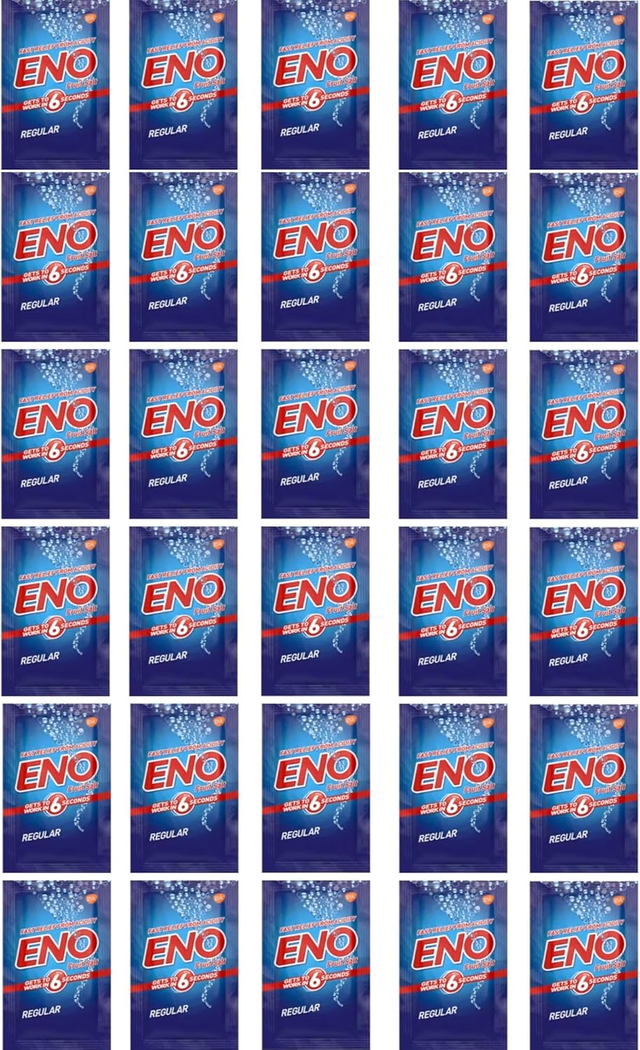 ENOFast Relief Fruit Salt Regular Flavour 30x Antacid Sachets | Relief from Acidity, Flatulence, Gas and Indigestion Issues | Quick & Effective