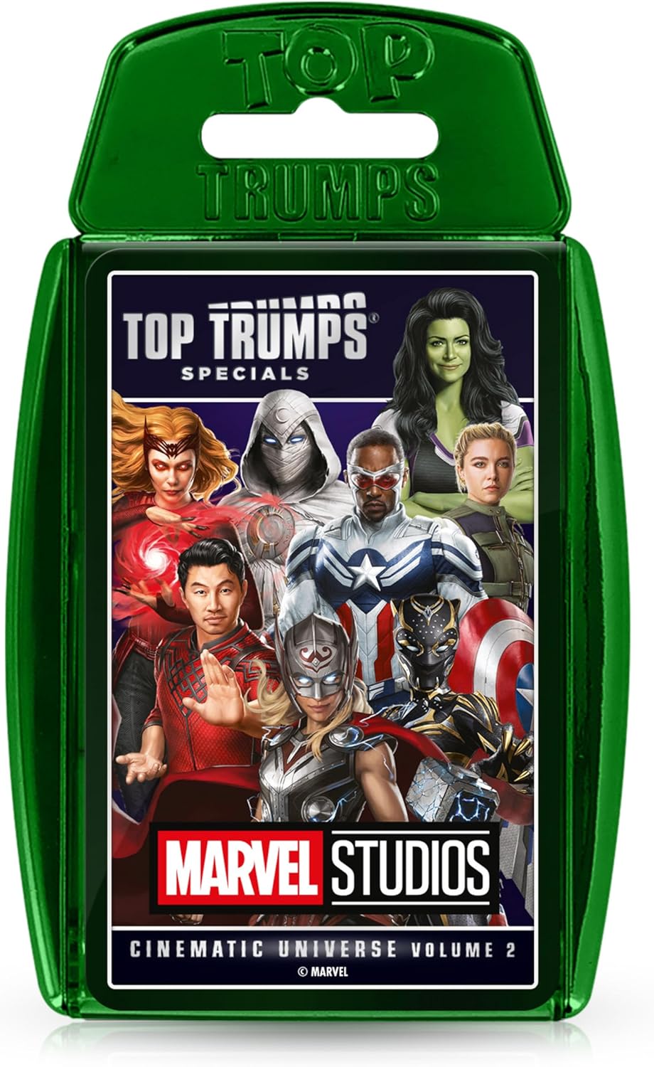 Top Trumps Marvel Cinematic Universe Volume 2 Special Card Game, Play with Spider-Man, Captain America and Scarlet Witch, Educational travel game, makes a great gift for ages 6 plus