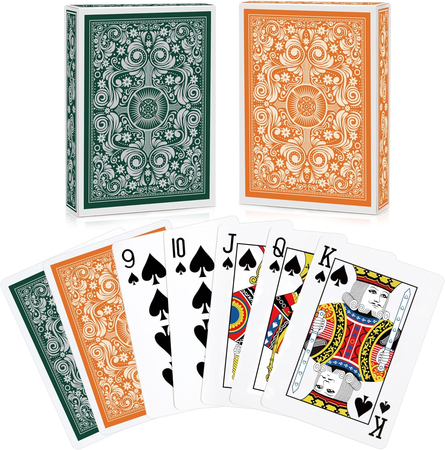 2 Pack Playing Cards Decks of Cards Poker Card for Adults Pack of Cards Professional Standard Index Playing Cards Set for Card Games Pinochle Cartas Magic Props