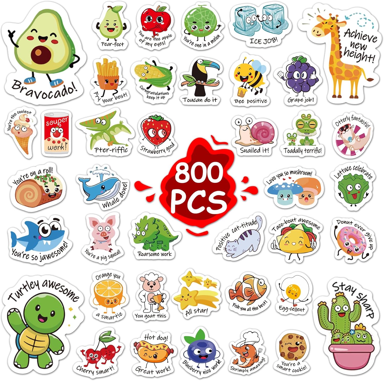800pcsTeacher Classroom Motivational Stickers for Kids Students