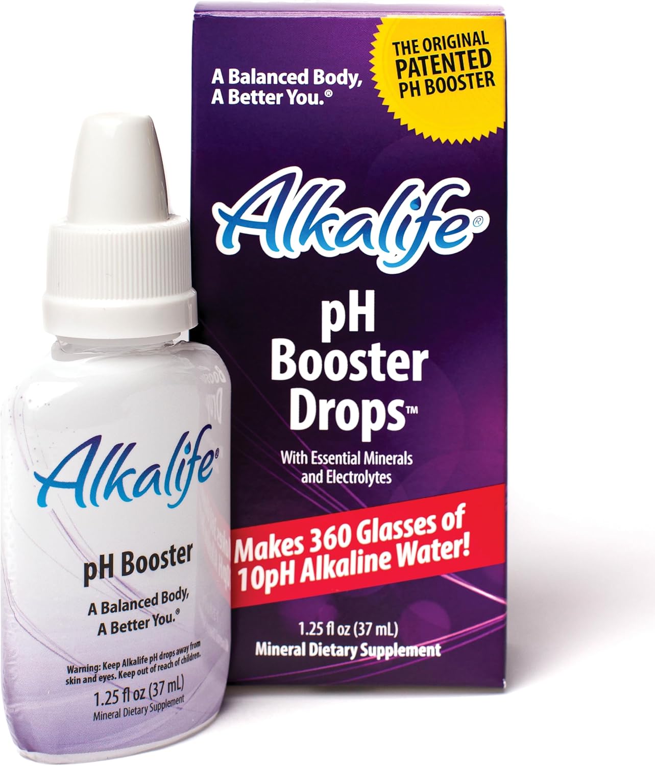 Alkalife Alkaline Water Drops, pH 10, 360 Servings, 1.25 oz, Electrolytes