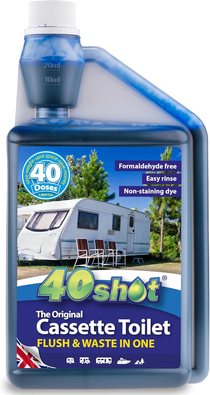 40 Shot Cassette Toilet Blue - Concentrated Cassette & Caravan Toilet Chemical