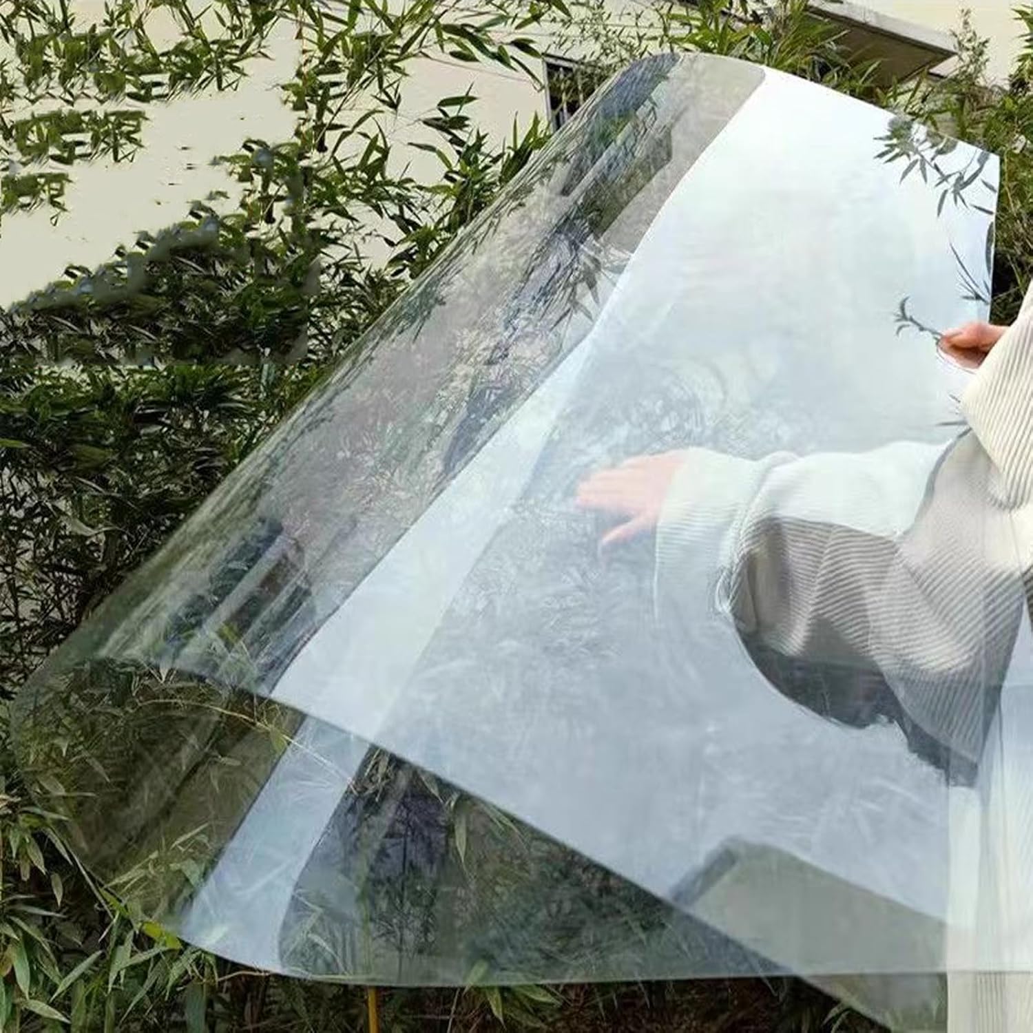 Polycarbonate Greenhouse Sheets,Plastic Roof Panel,1MM Impact Resistant PC Board,Replacement Shed Panels,for Greenhouses,Sheds,Carports,Huts,Kennels,with Screws (1.22m x 10m)