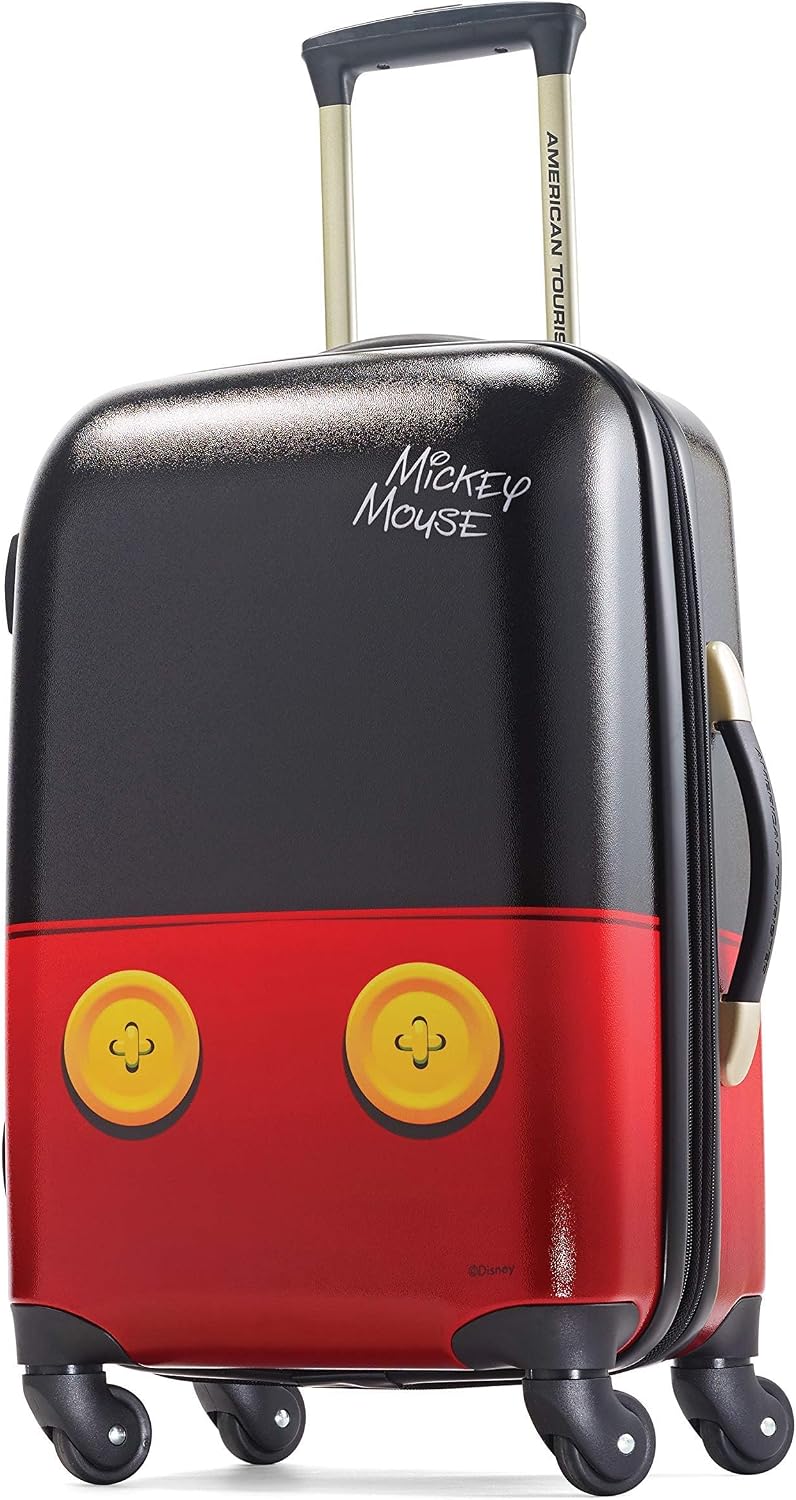 American Tourister Disney Hardside Luggage With Spinner Wheels, Mickey Mouse Pants, Carry-On 21-Inch