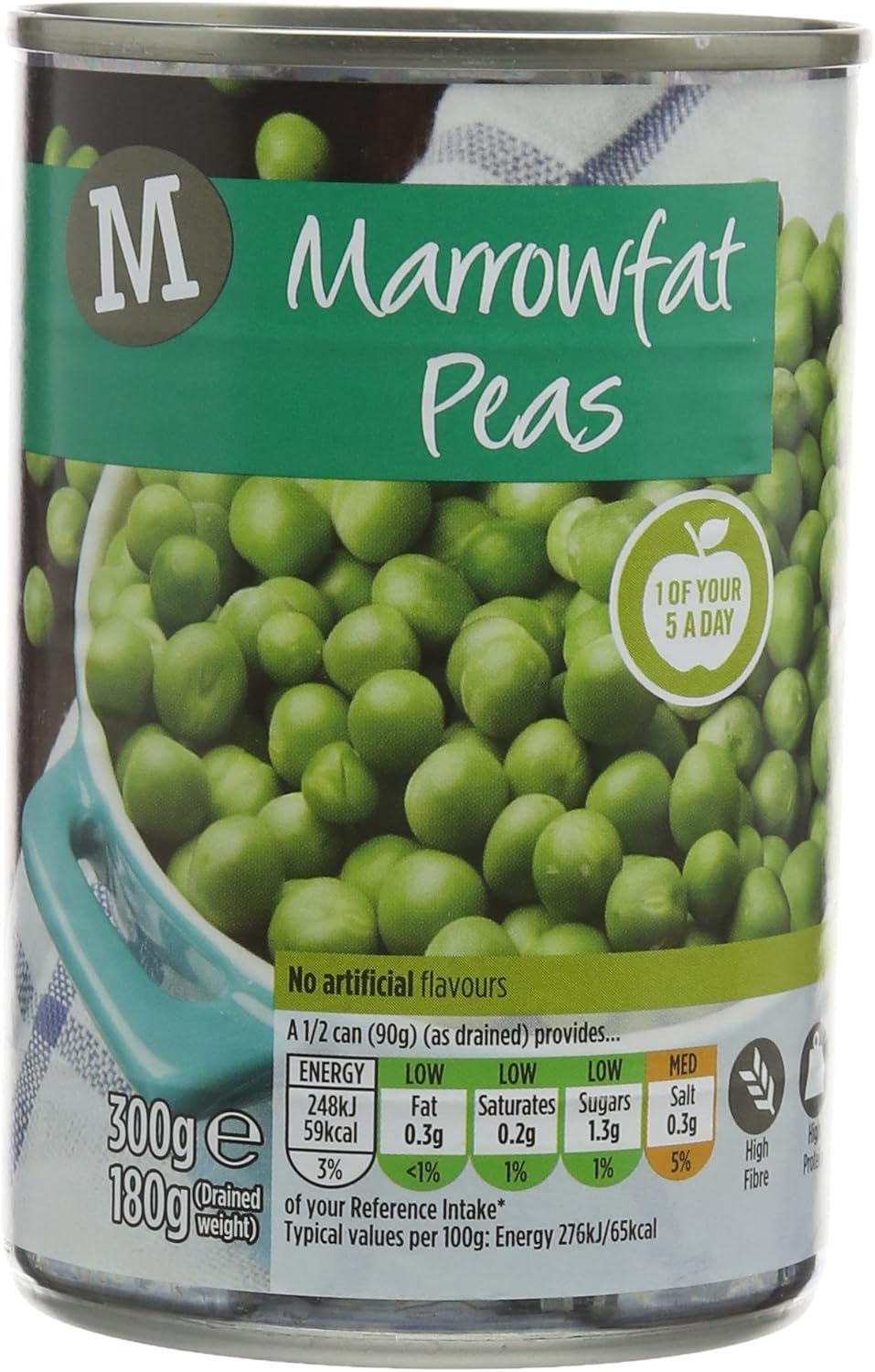 Morrisons Marrowfat Peas, 300 g, Pack of 24