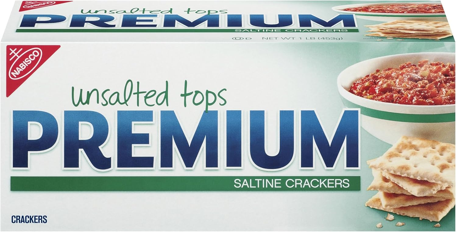 Premium Saltine Crackers - Unsalted Tops, 16 oz