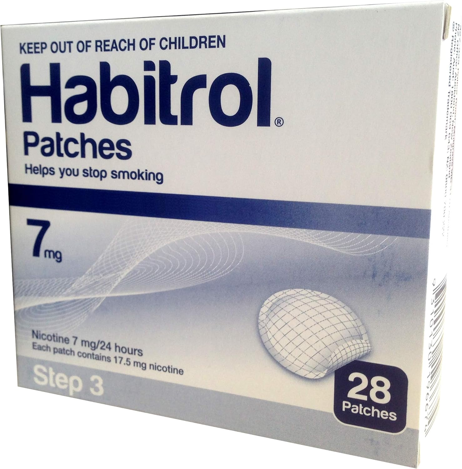 Habitrol Nicotine Transdermal System Stop Smoking Aid Patches - 28 Each (Step 3-7 Mg)