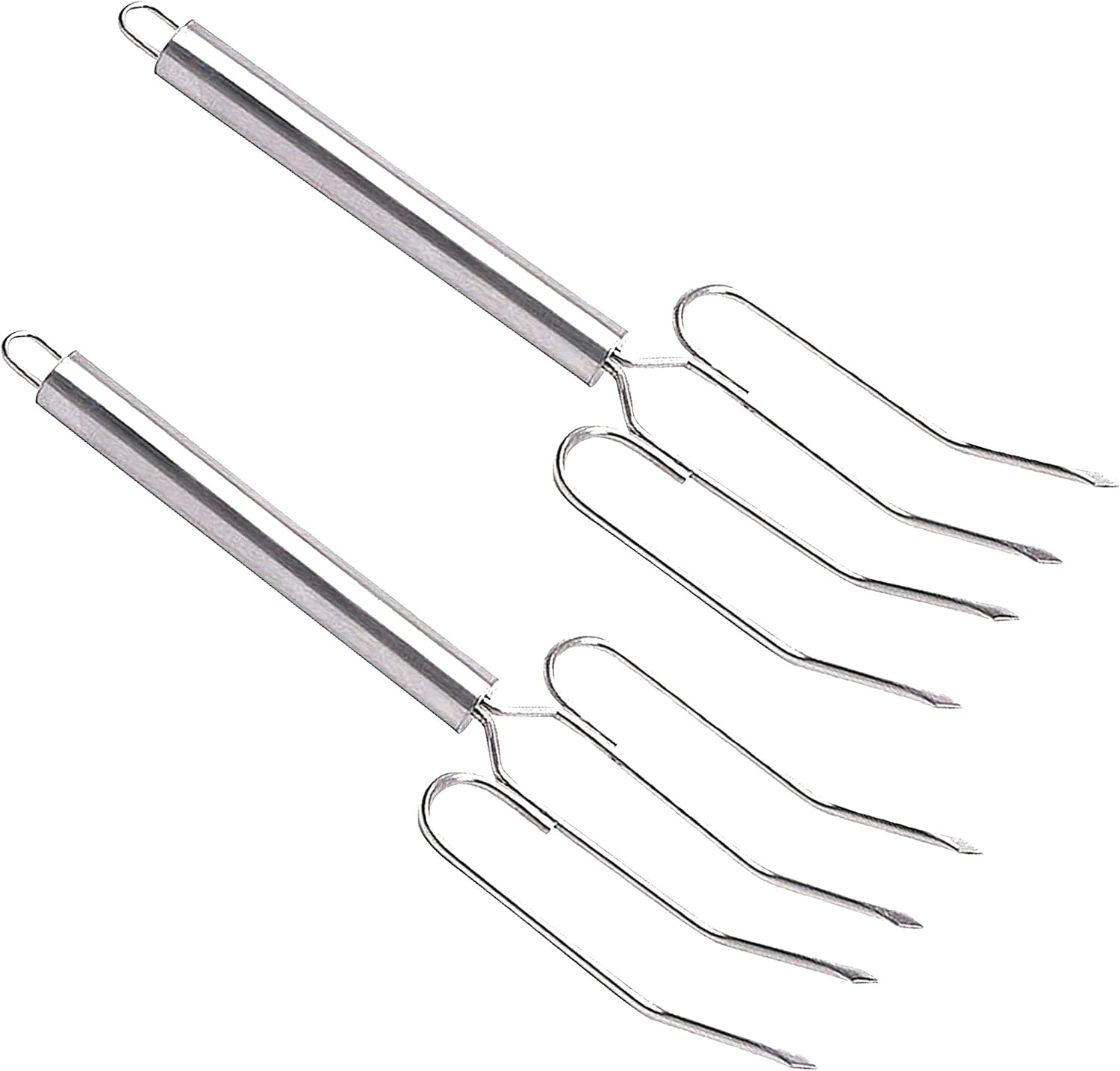 MasterClass Stainless Steel Meat Lifting Forks (Set of 2), Silver