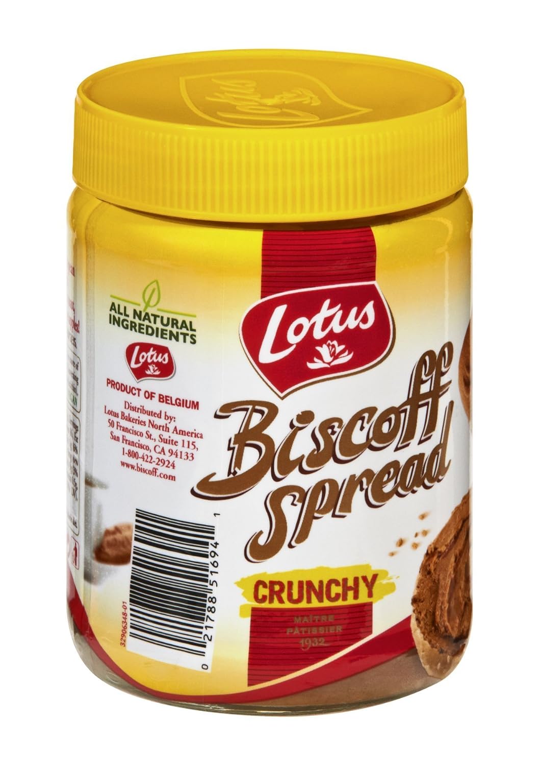 Lotus Biscoff | Cookie Butter Spread | Crunchy | non-GMO + Vegan | 13.4 Ounce (1 Count)