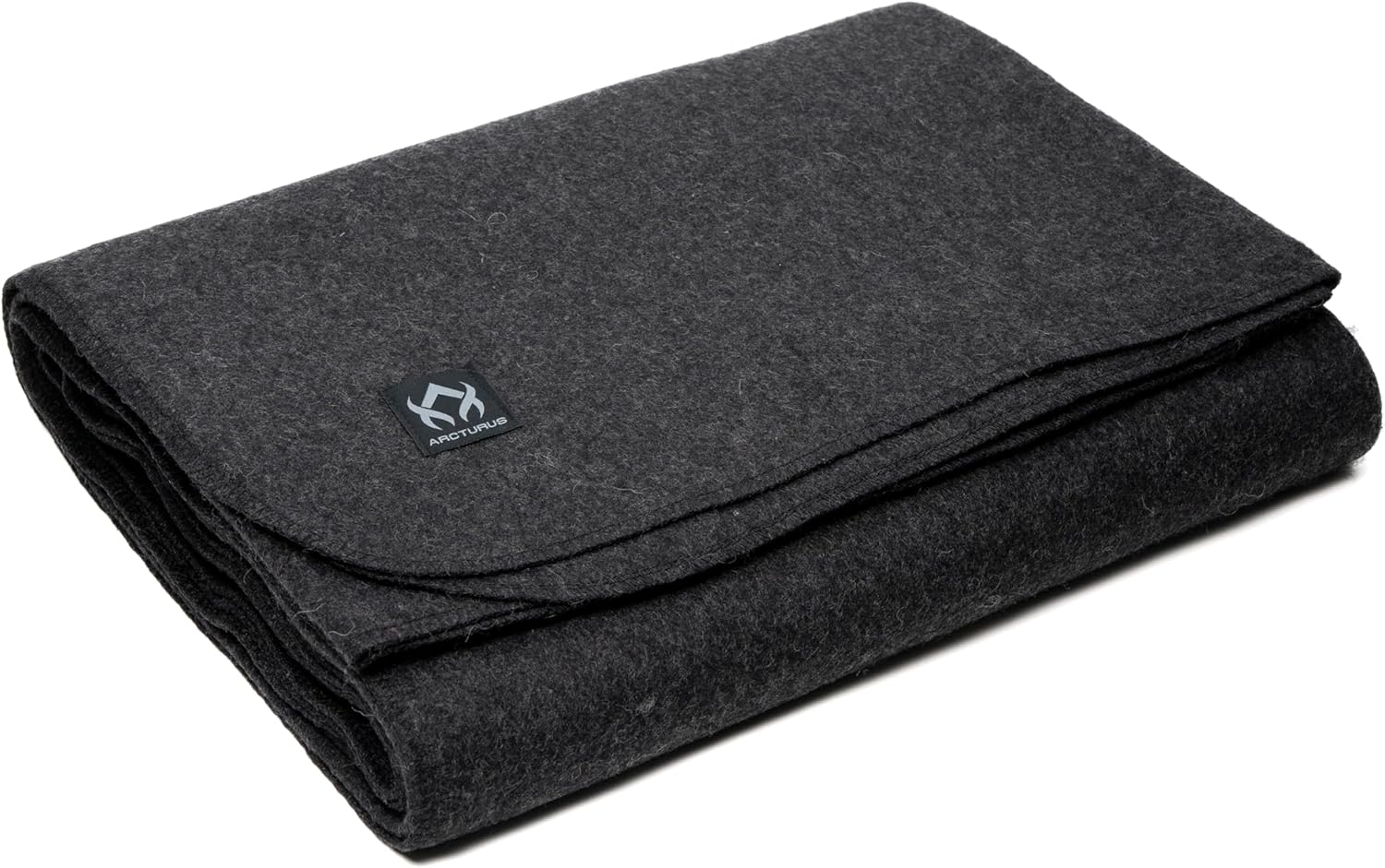 Arcturus Wool Bed Blanket - Queen Size Wool Blanket (90"x 96") | Thick, Washable, Large Blanket (Charcoal Gray)