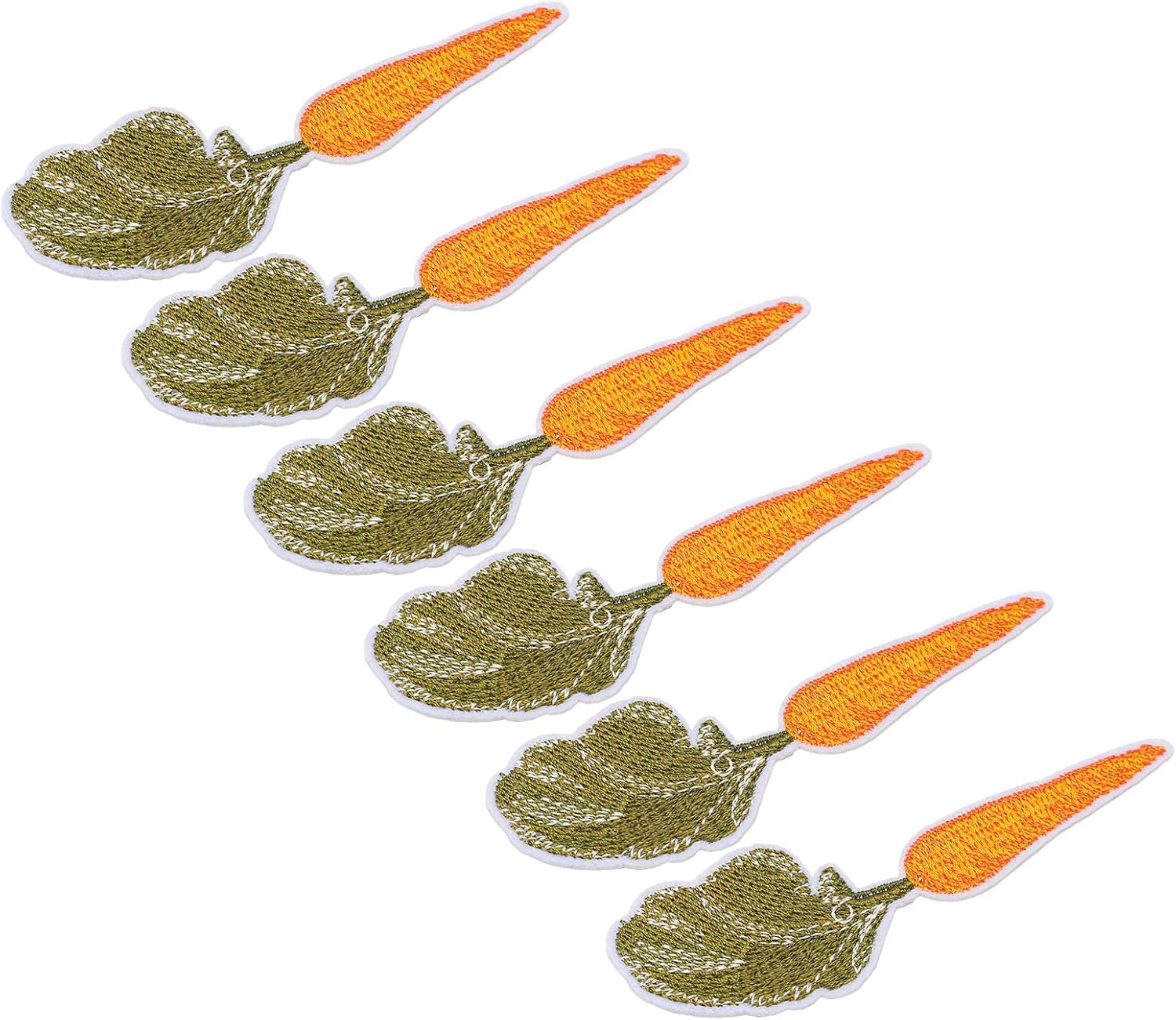 Qcwwy Set of 6 -piece Carrot Pattern, Hot Cotton Bard Bard Glue Fabric Stains for DIY Garments, Ideal Women and