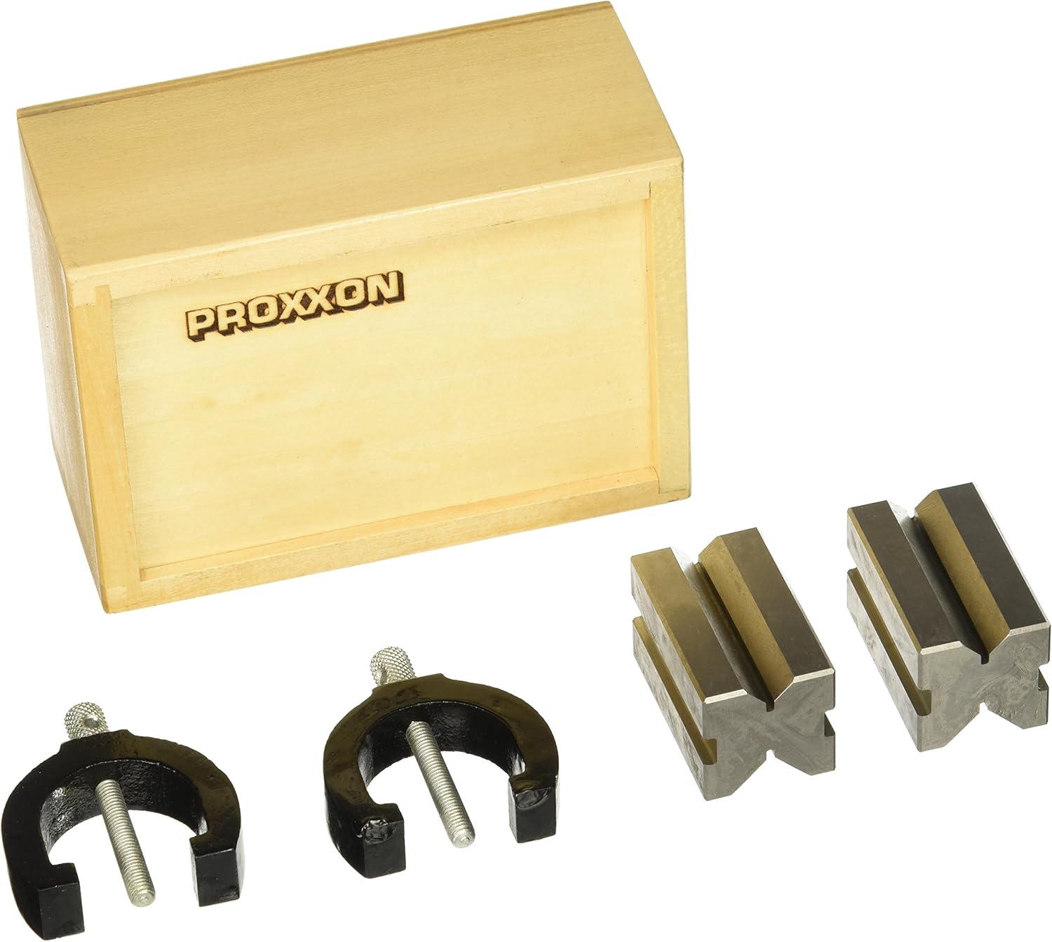 Proxxon 24262 Precision Prisms 2-Piece Set Length 50 mm x Width 30 mm x 30 mm in Wooden Box