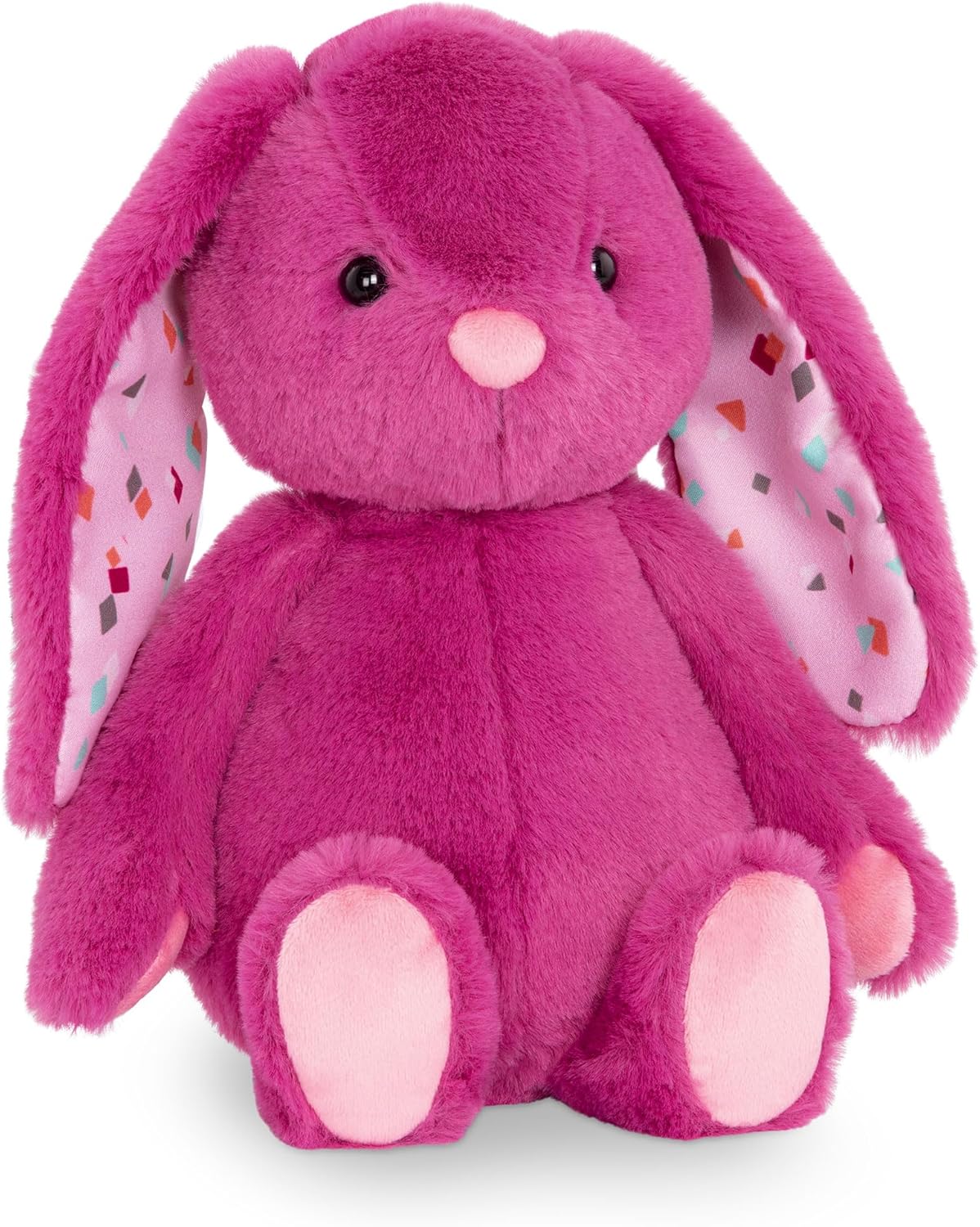 B. toys – Plush Bunny Stuffed Animal, 12-Inch Soft Baby Toy with Floppy Ears – Safe Washable Rabbit Cuddle Companion for Babies & Toddlers, Safe Materials for 0+ Months– Pink