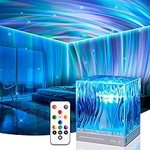 Night Light Projector Crystal Lamp,18 Color Northern Lights Projector Galaxy Light Projector for Bedroom,Dimmable Galaxy Lamp,Remote/Timer Galaxy Projector for Bedroom LED Projector Lights for Bedroom