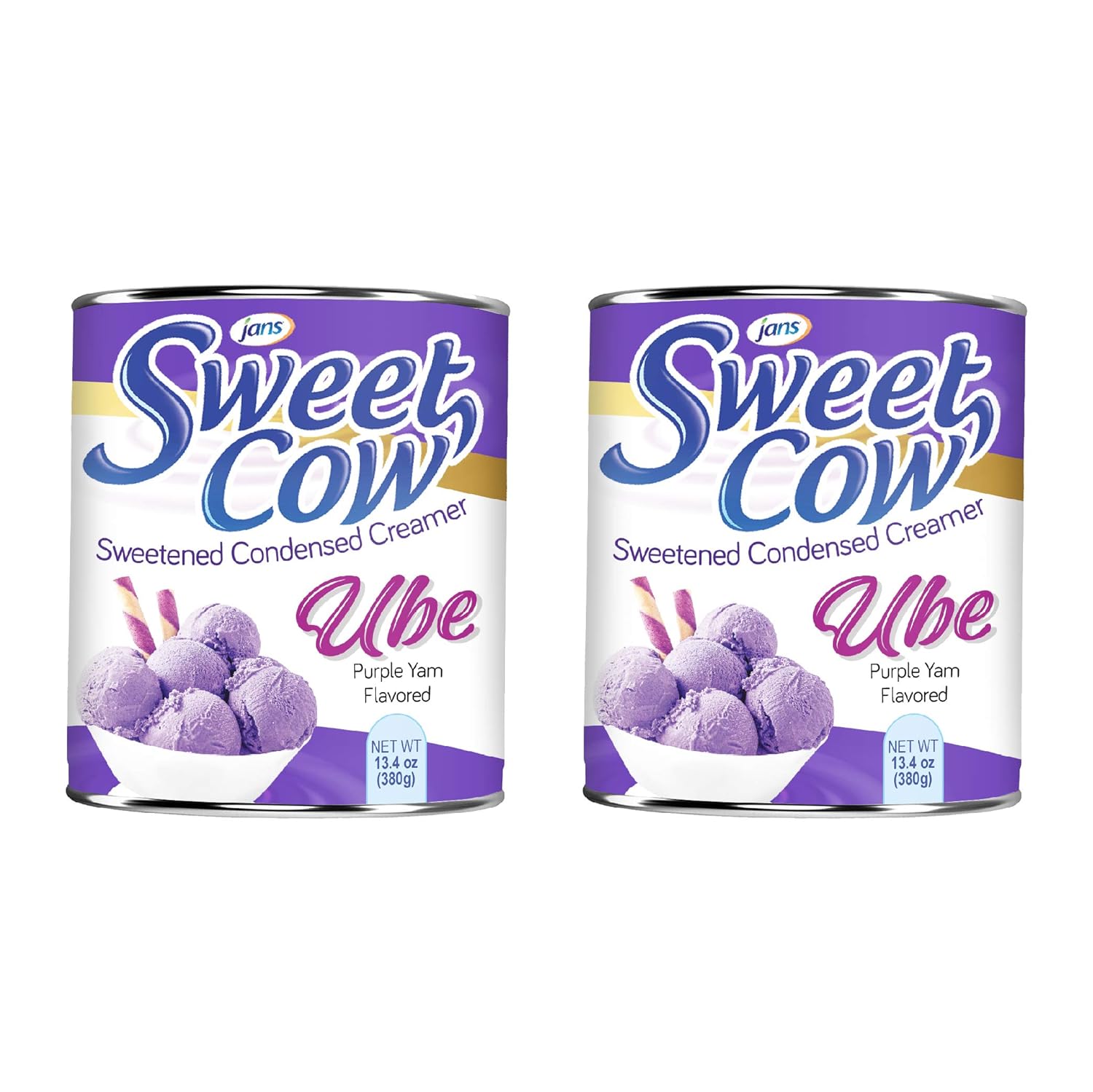 Ube Condensed Milk, 13.40 oz (Pack of 2) — Jans Sweet Cow Sweetened Condensed Creamer