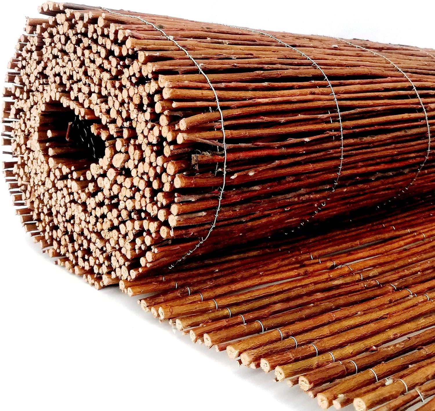 4M Wide Natural Garden Willow Fence Panel Screening Roll Privacy Border Wind & Sun Protection (1.5m x 4m)