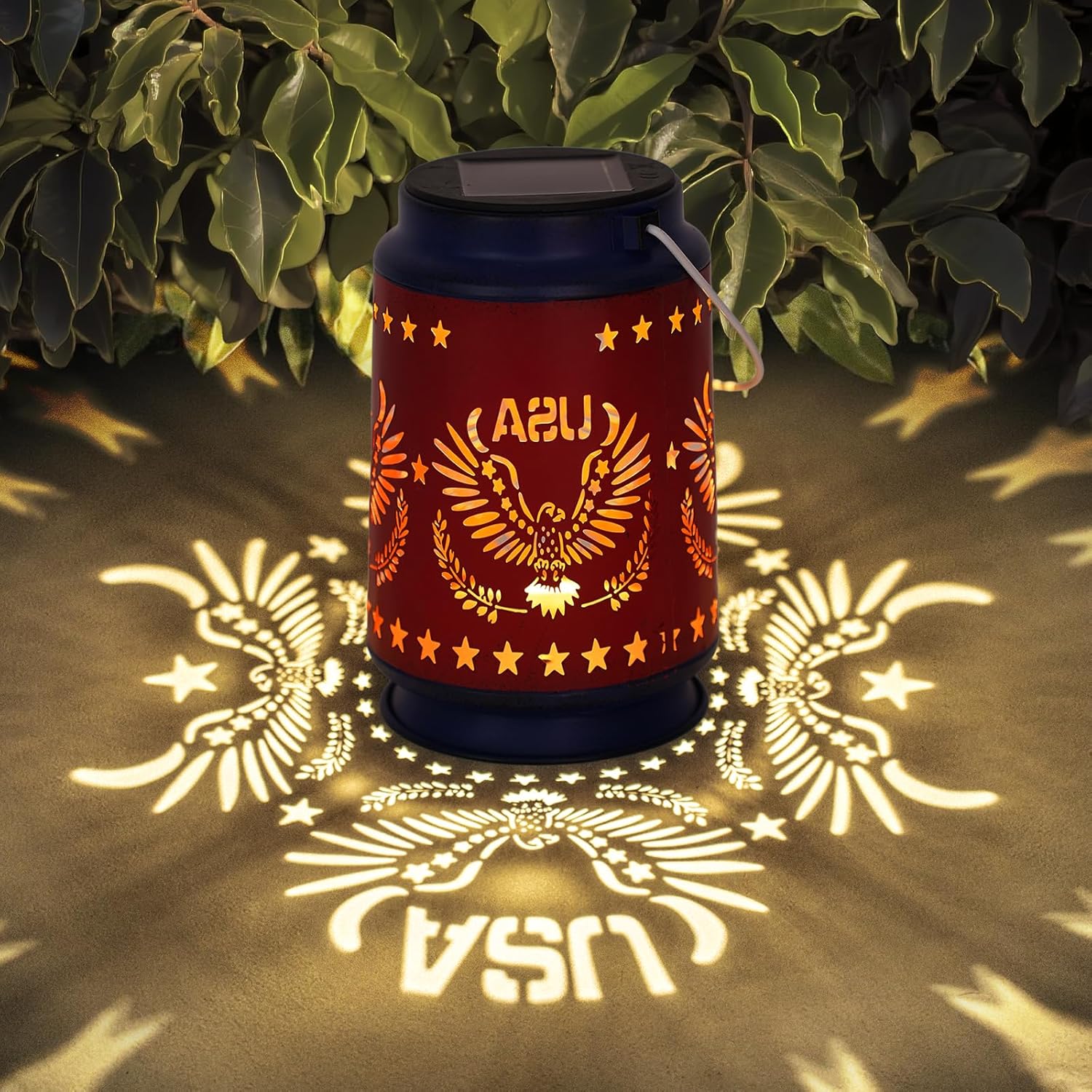 Nacome Eagle Solar Lanterns for Garden Decor: Waterproof Hanging Metal Decoration with LED Lights for Yard Lawn Porch Patio Landscape Pathway โ Birthday Gifts for Mom Grandma Women