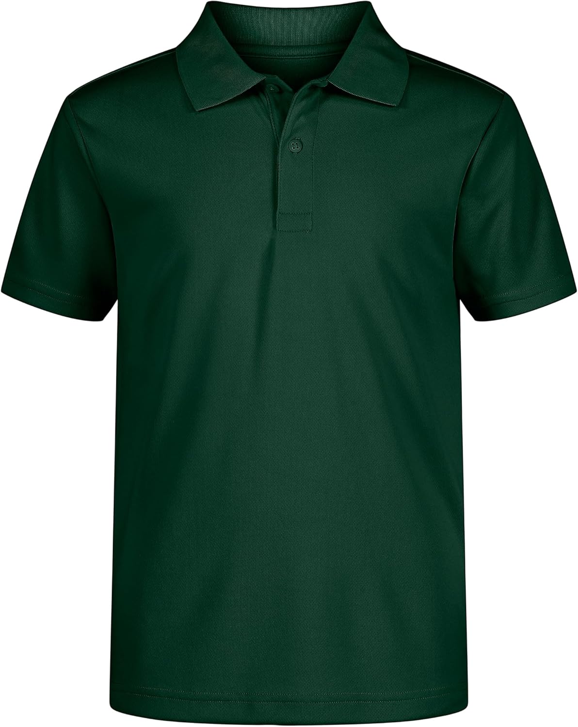 IZOD Boys' School Uniform Short Sleeve Polo Shirt, Button Closure, Moisture Wicking Performance Material