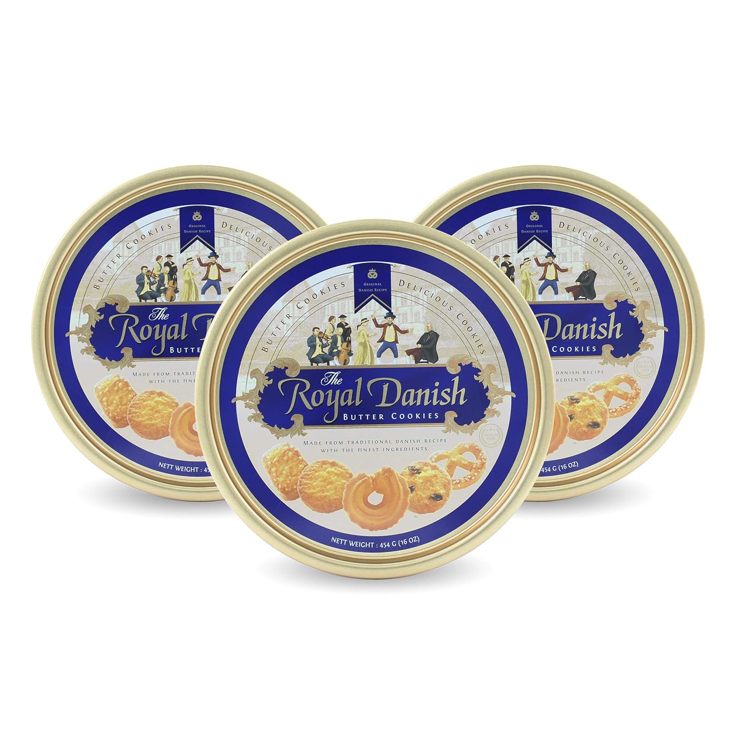 Royal Danish Premium Butter Cookies- Festive Tin (16 oz) (3)