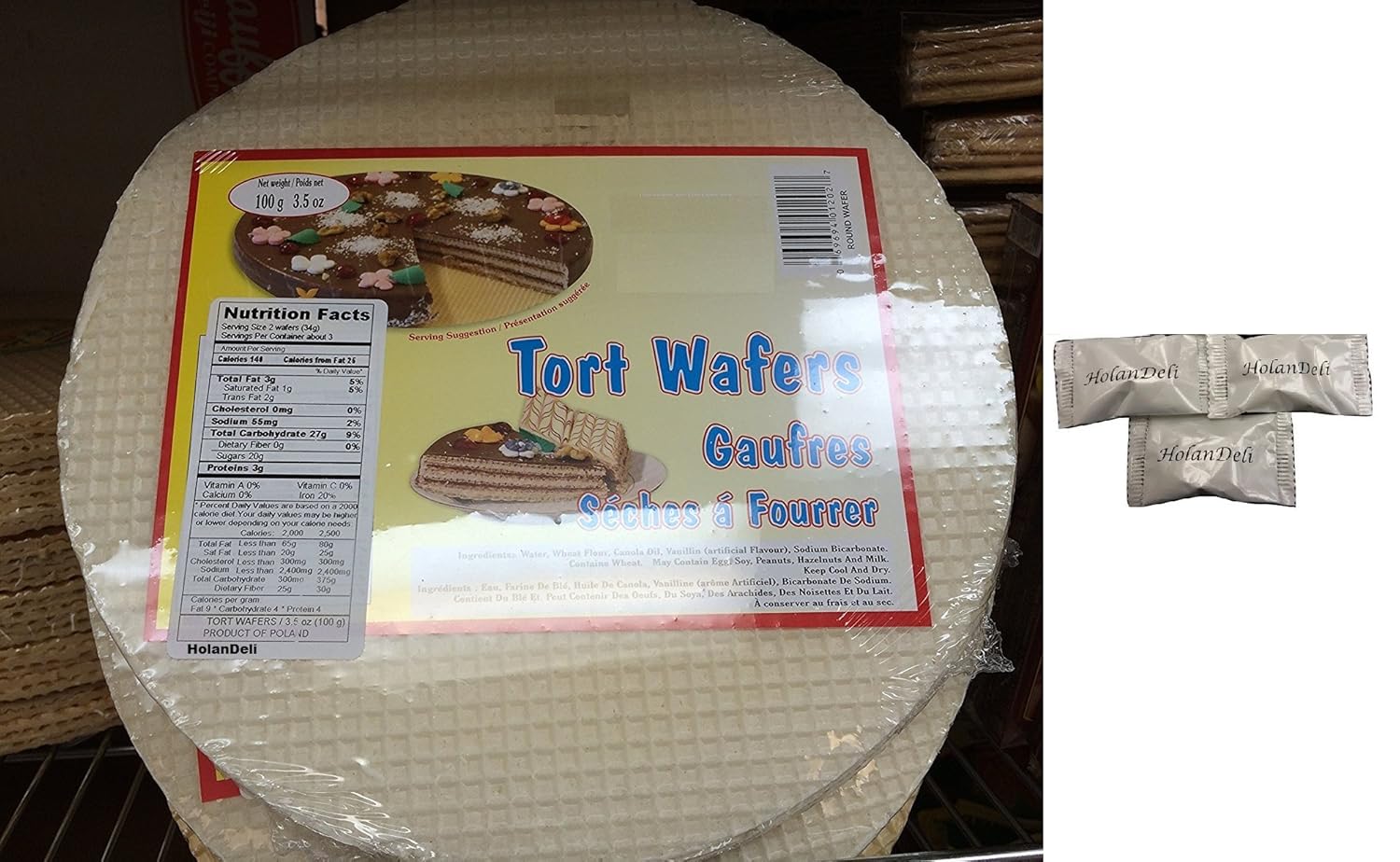 (Pack of 2) Tort Wafers 100g/ 3.50z. Includes Exclusive HolanDeli Chocolate Mints.