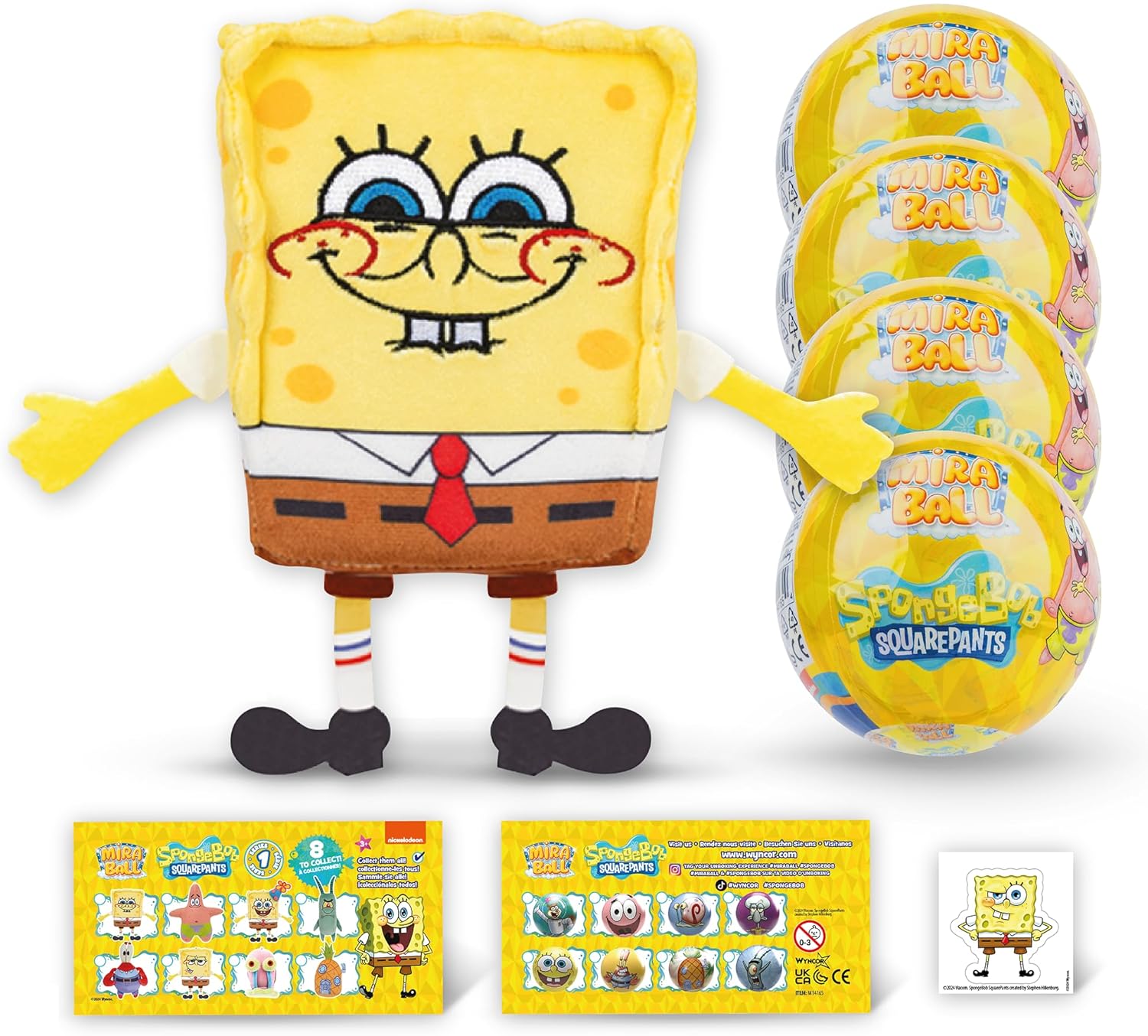Spongebob Collectible Blind Box for Kids Aged 3+ - Plush Blind Box Mystery Toy with Mini Figures/Squishy Toy - Ideal Stocking Stuffers, Goodie Bag Stuffers, Toy Gift Ideas (2-Pack)