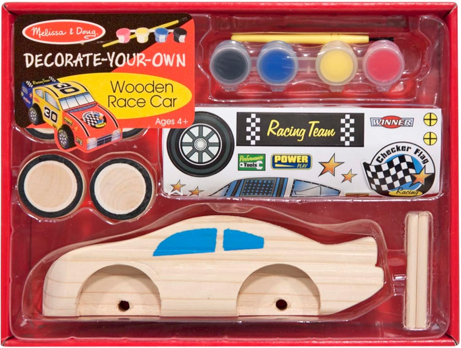 Melissa & Doug Decorate-Your-Own Wooden Race Car Craft Kit
