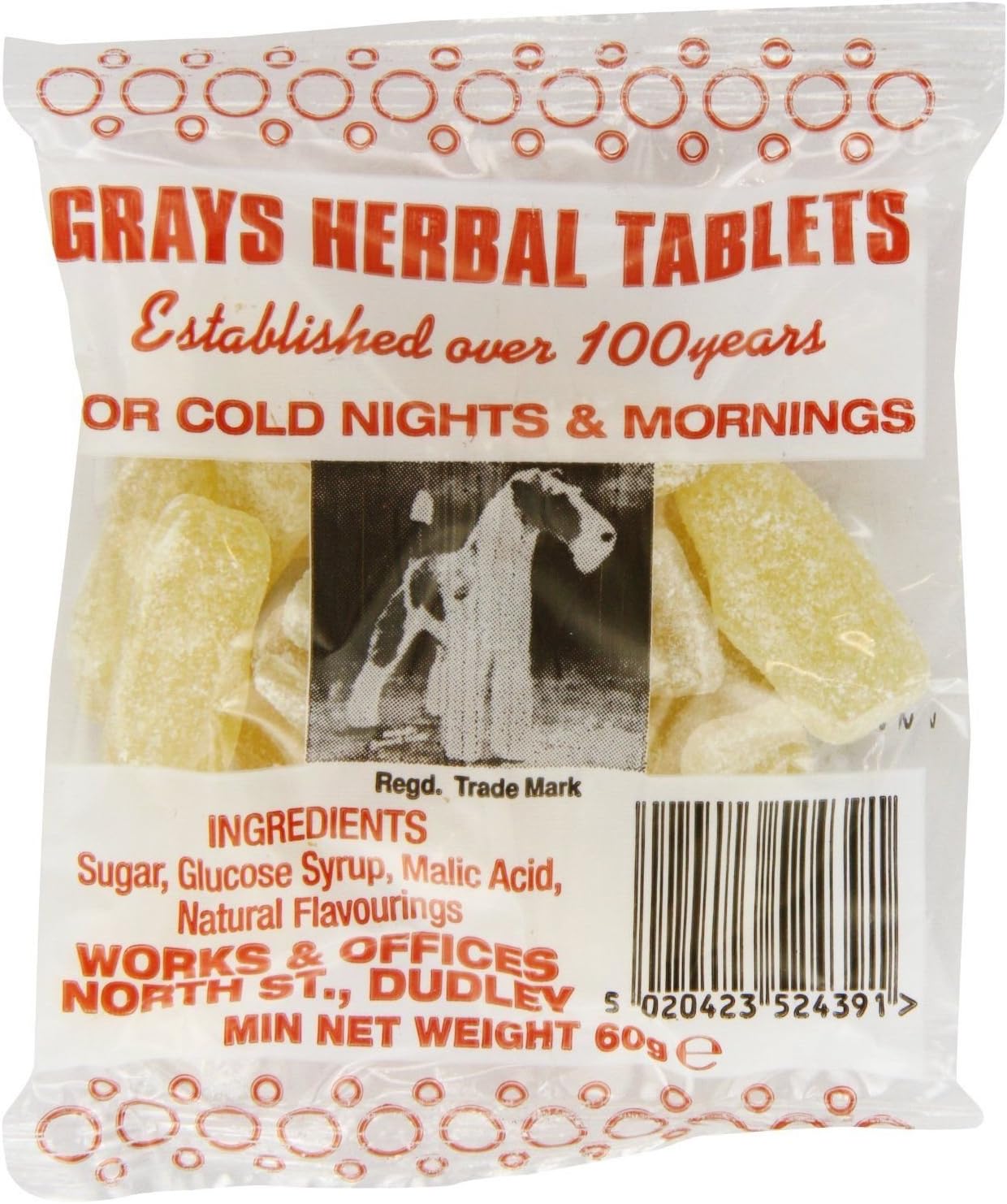 Grays Herbal Tablets - Each 60g Bags (6 x 60g Bags)