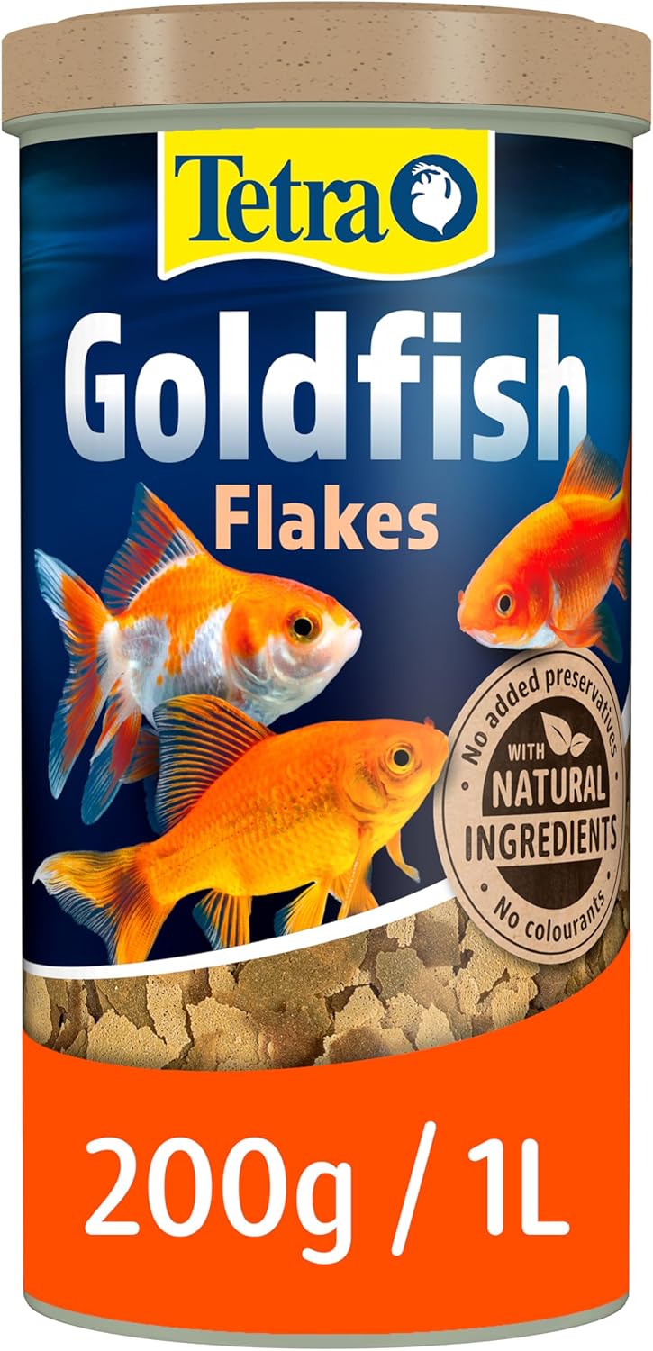 Tetra Goldfish Flakes - flake fish food for all goldfish and other coldwater fish, 1L