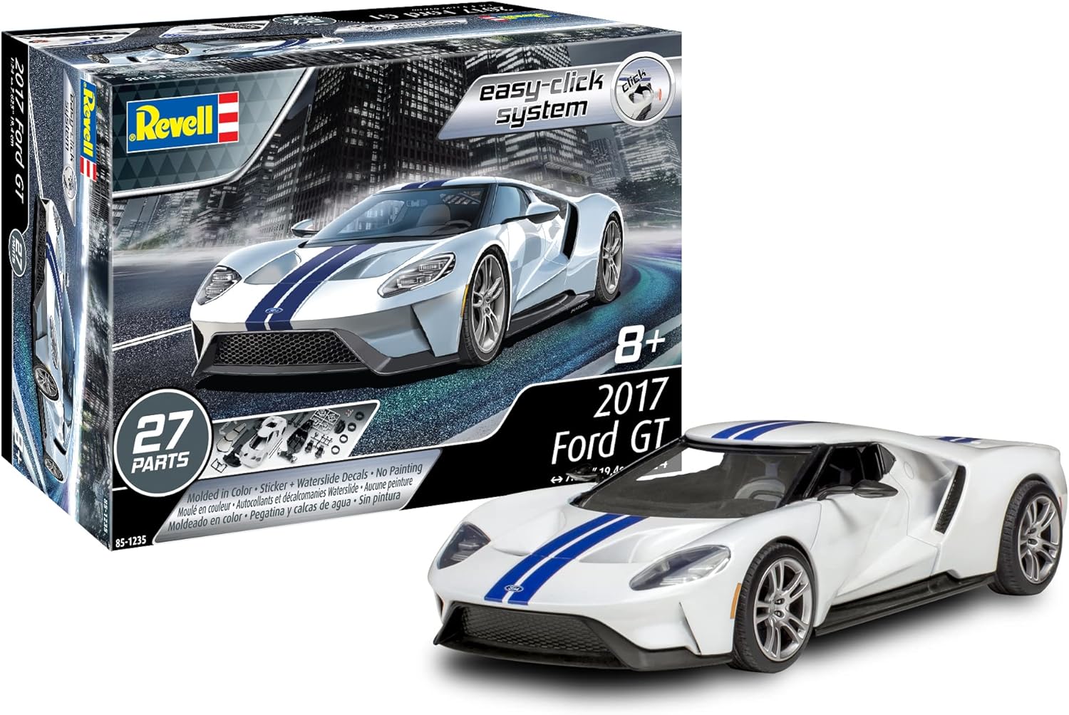 Level 2 Easy-Click Model Kit 2017 Ford GT 1/24 Scale Model by Revell