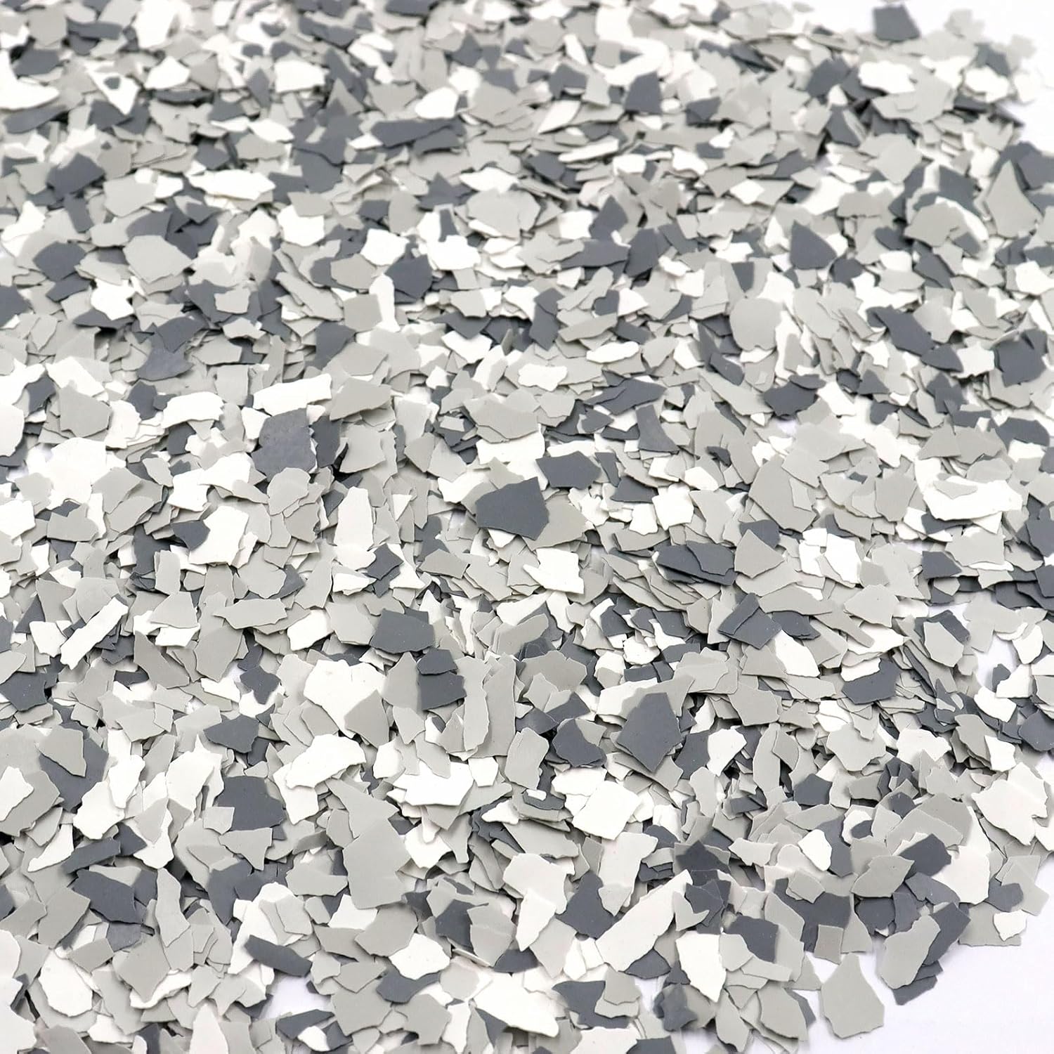 ONTWIE 900 G / 2 LB Blend Decorative Color Chips Color Flakes Blend Concrete Coatings Paint Chips for Walls Floors Interior Exterior House Paint (Light Gray, Dark Gray, Grayish White, White)
