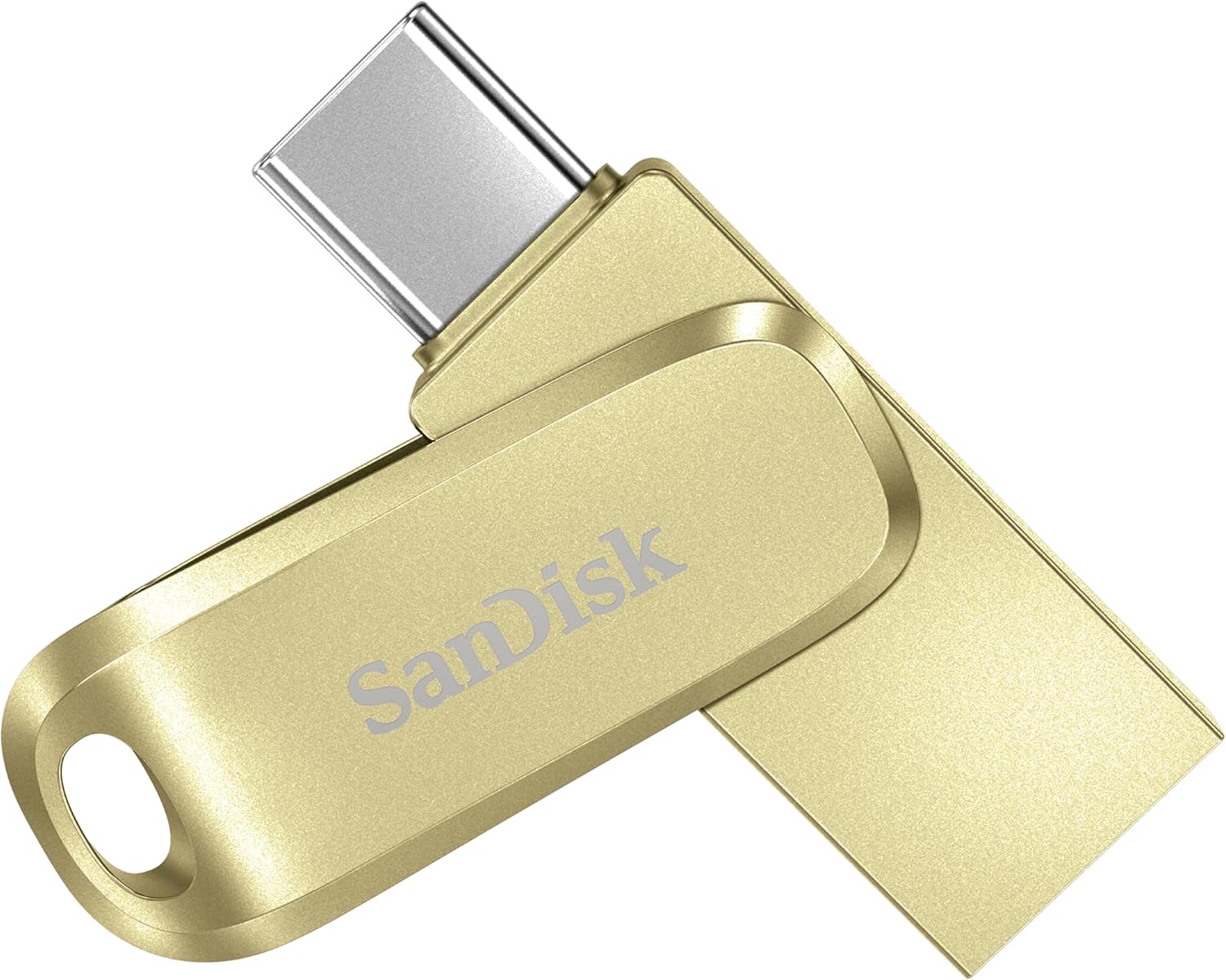 SanDisk 256GB Ultra Dual Drive Luxe Flash Drive smartphone storage, USB C memory stick up to 400 MB/s, reversible USB Type-C and USB Type-A connectors, for tablets, Macs, computers, Gold