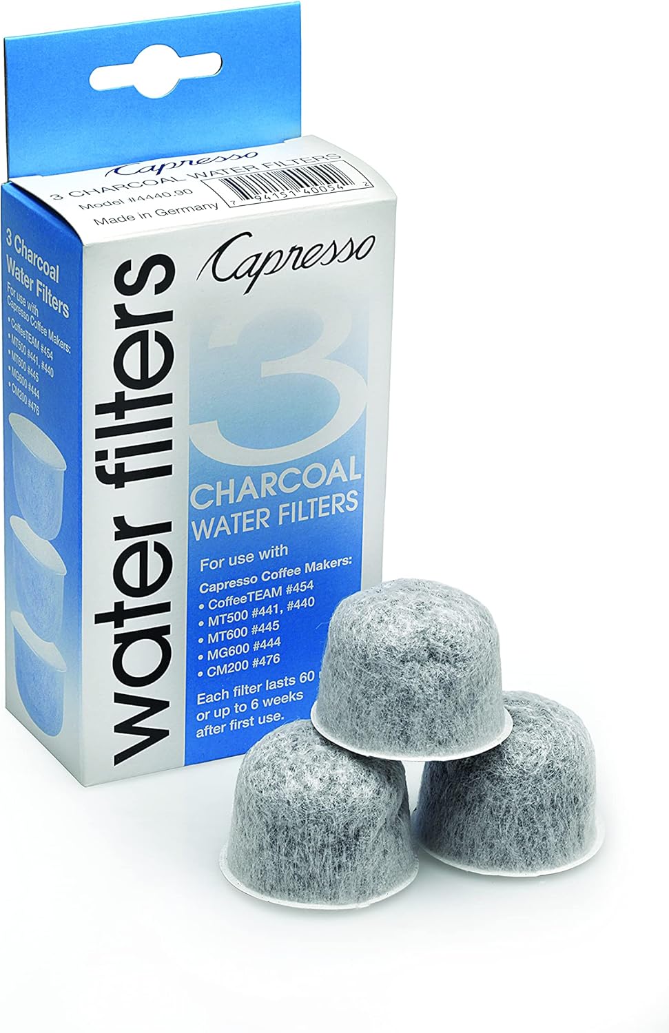 Capresso Charcoal Water Filters, 3 Count (Pack of 1)